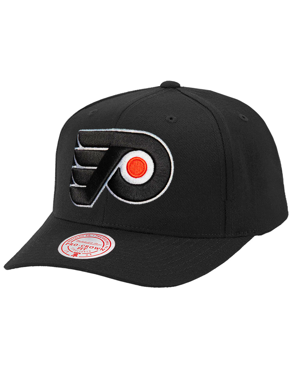 Philadelphia Flyers Mitchell & Ness NHL Team 2.0 Pro Crown Snapback Hat - Black