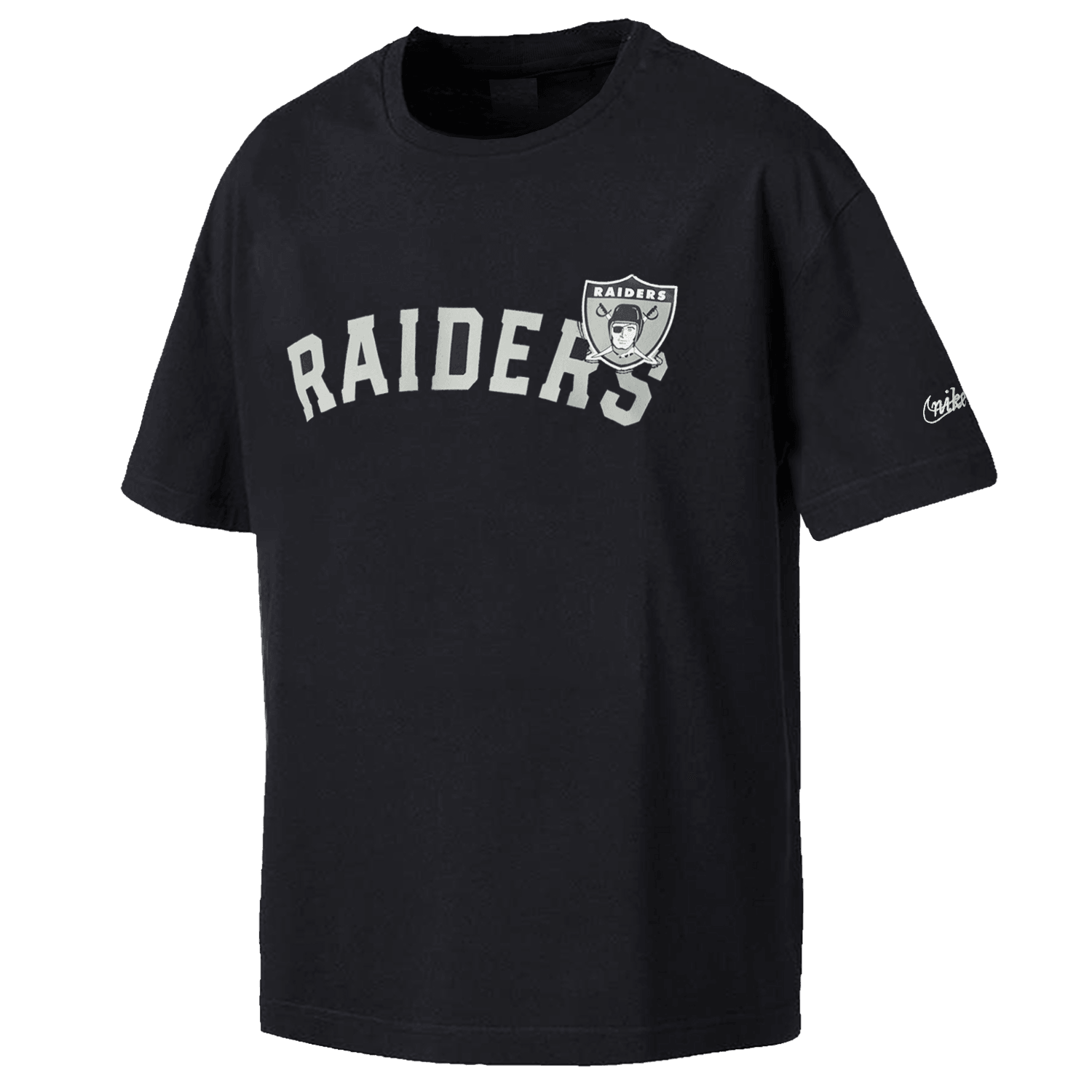 Las Vegas Raiders Nike NFL Rewind Oversized Heavyweight T-Shirt - Black