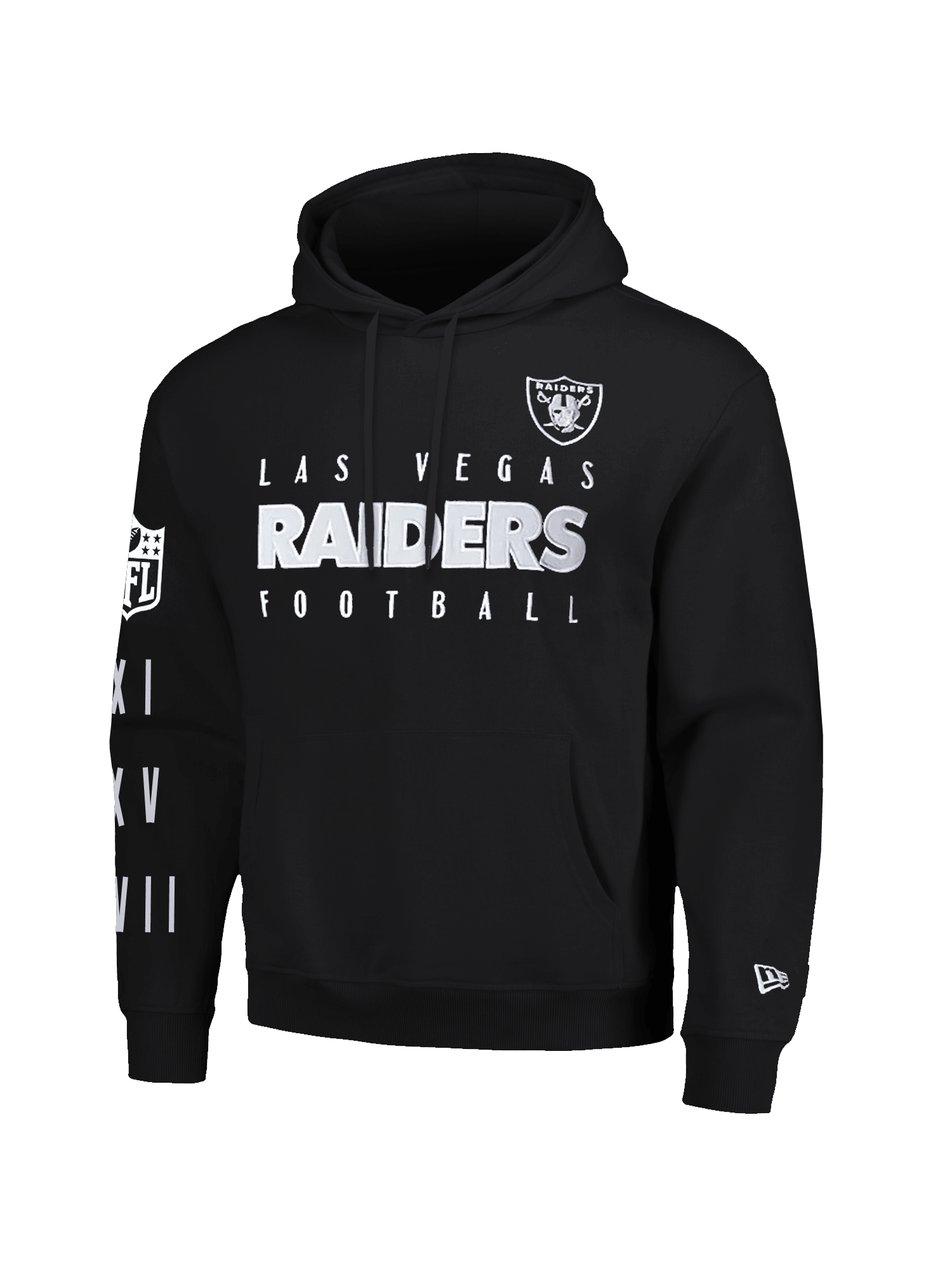 Las Vegas Raiders New Era NFL Patched Oversized Hoodie Jumper - Black