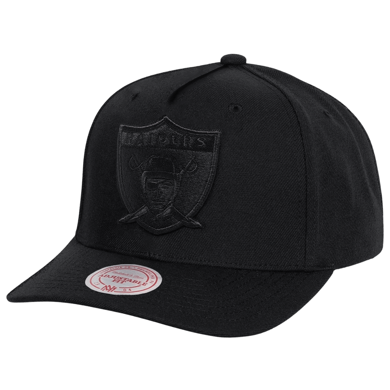 Las Vegas Raiders Mitchell & Ness NFL All Black MVP Snapback Hat - Black