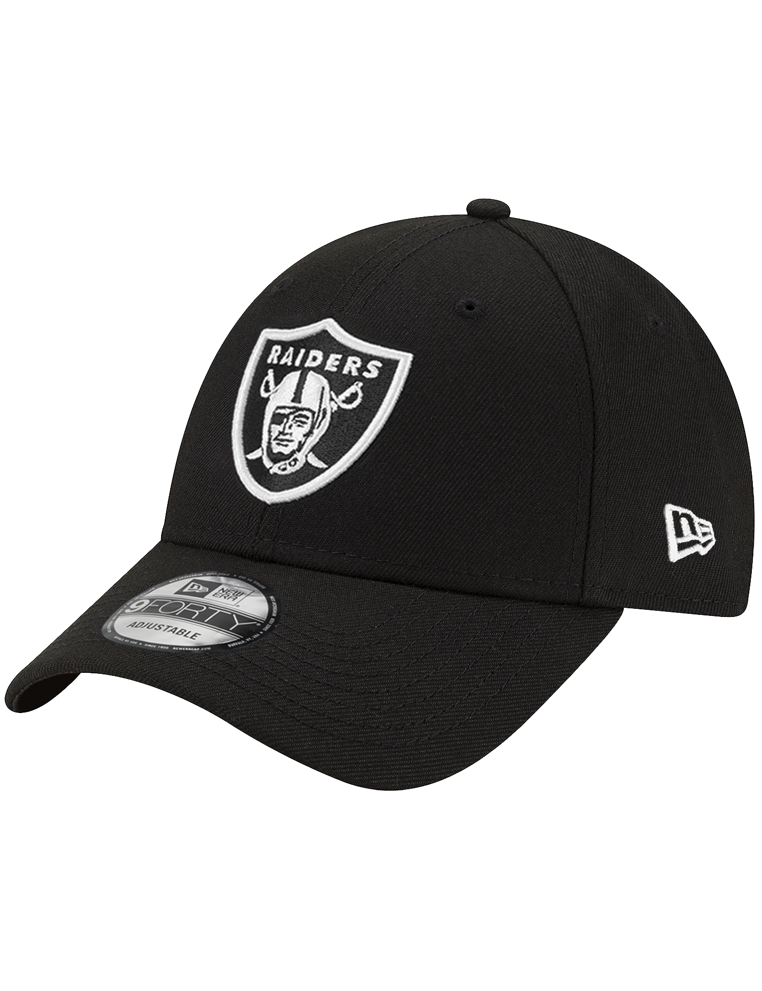 Las Vegas Raiders New Era NFL Team 9FORTY Strapback Hat - Black