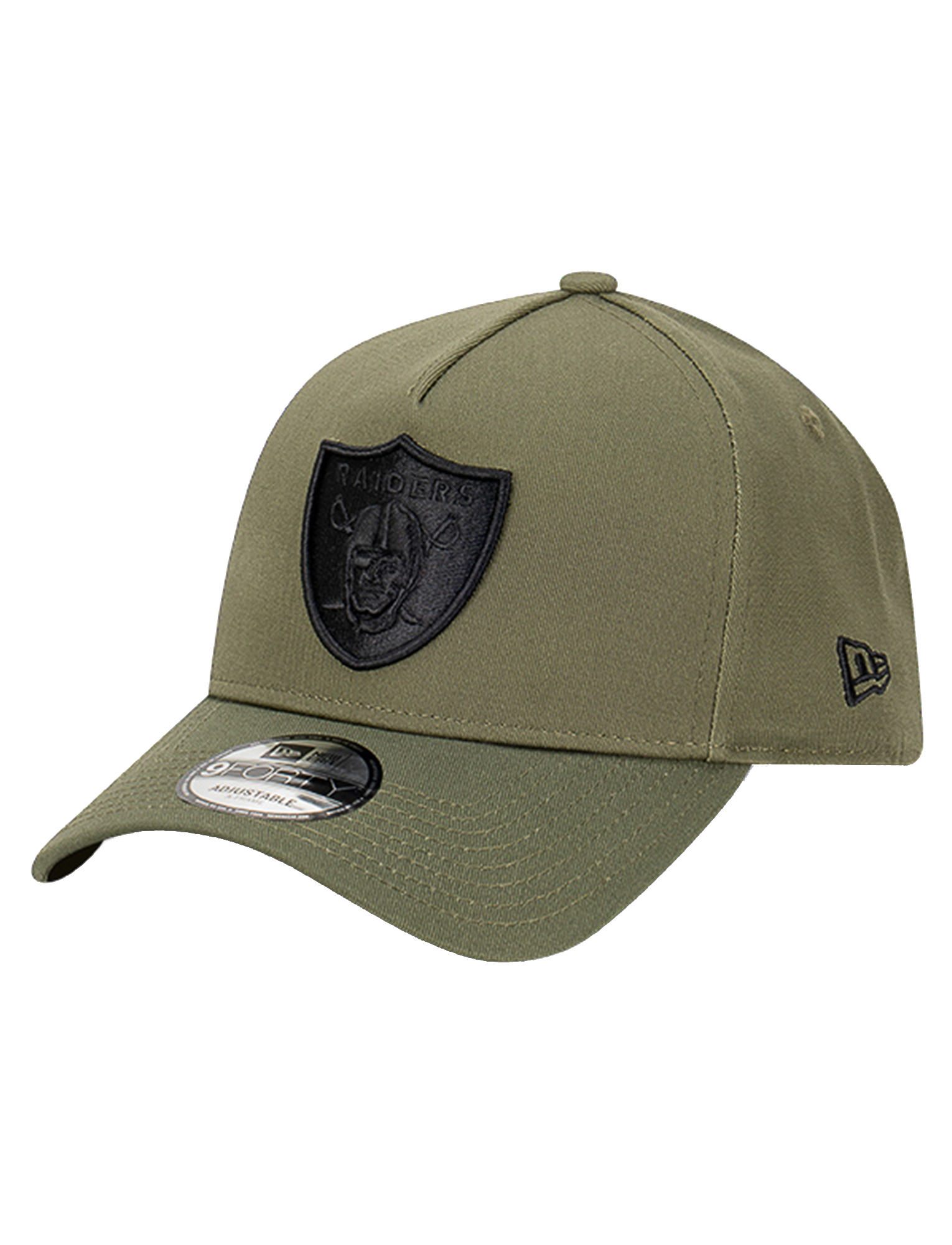 Las Vegas Raiders New Era NFL Black Tonal 9FORTY A-Frame Snapback Hat - Olive