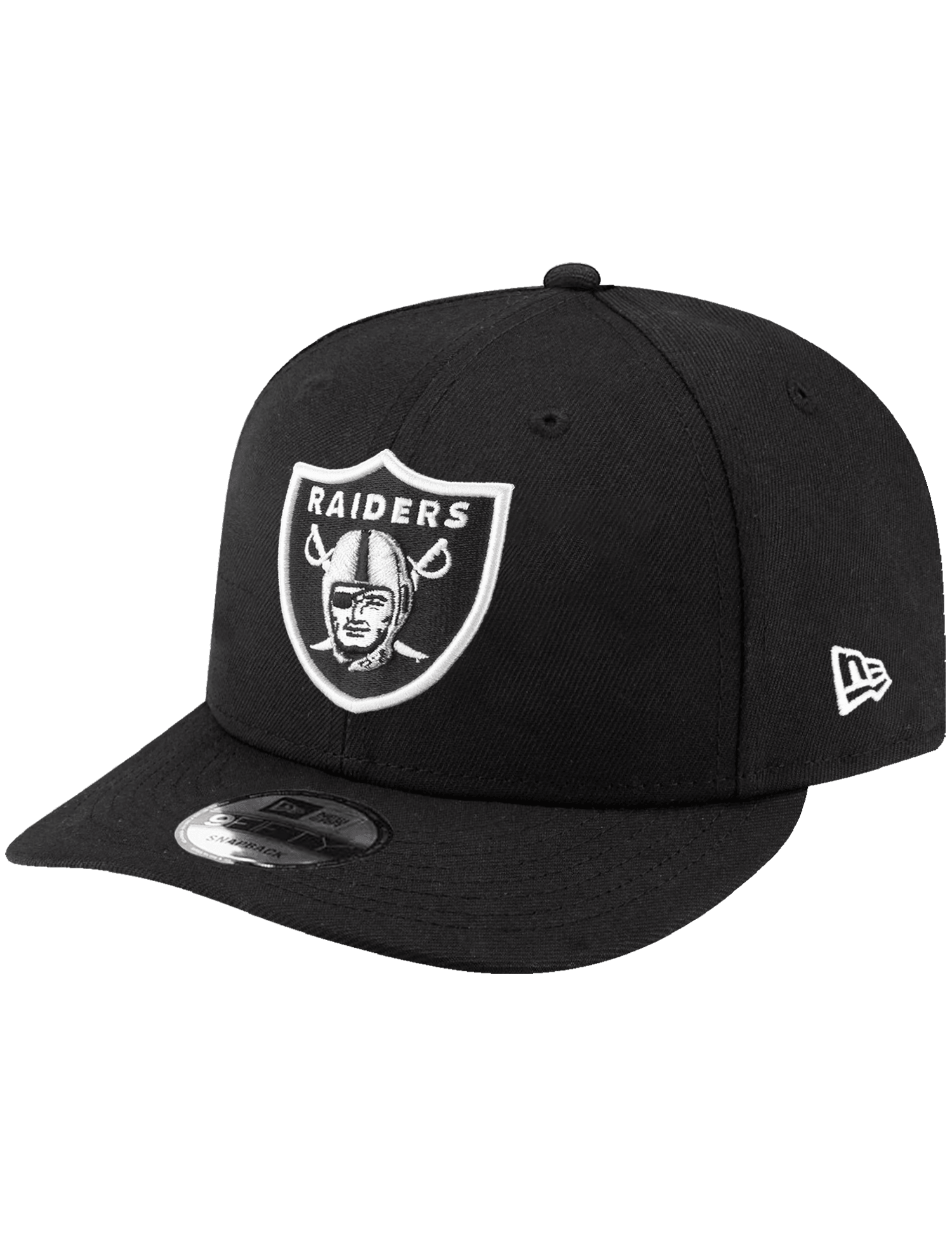 Las Vegas Raiders New Era NFL Team 9FIFTY Pre-Curved Snapback Hat - Black