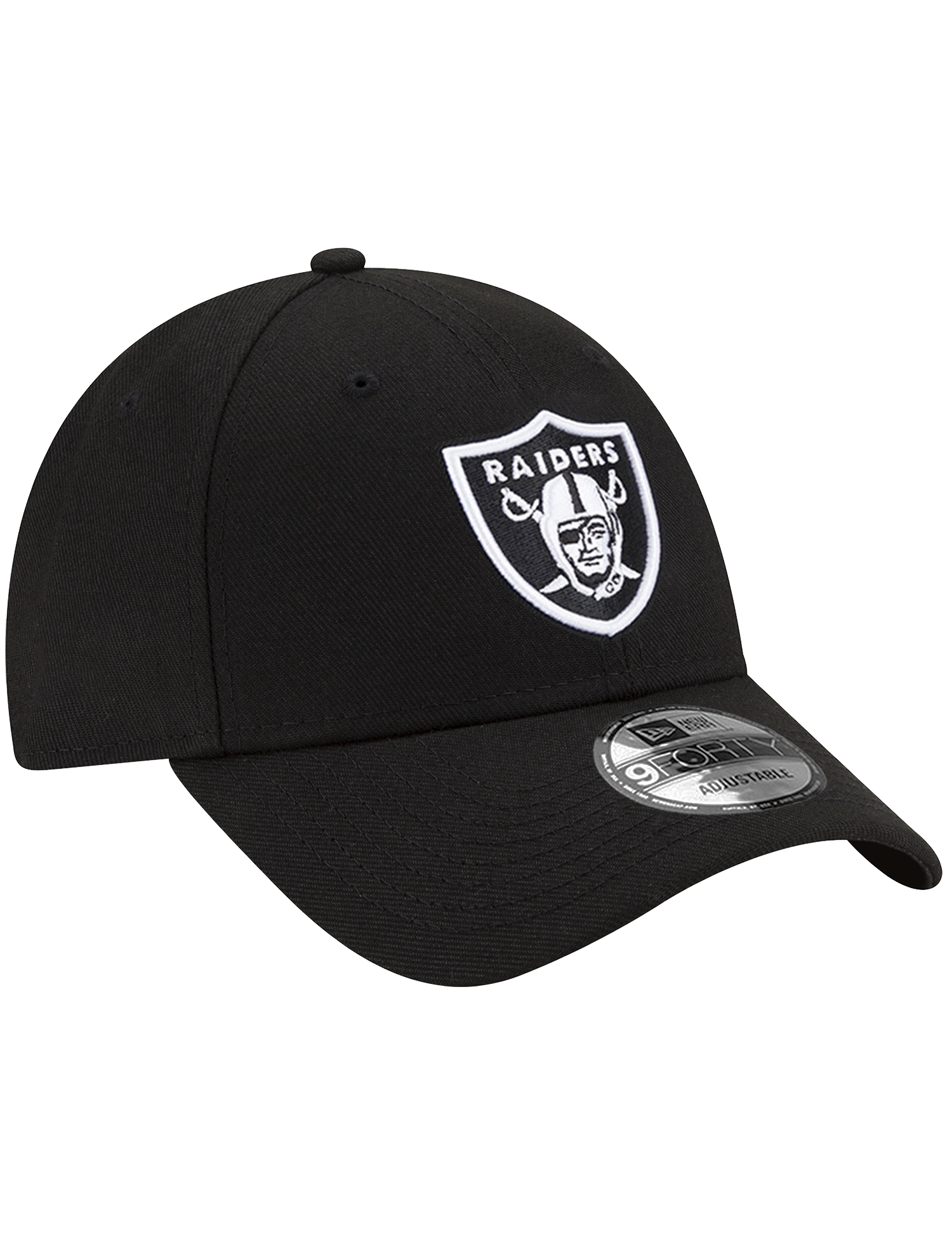 Las Vegas Raiders New Era NFL Team 9FORTY Strapback Hat - Black