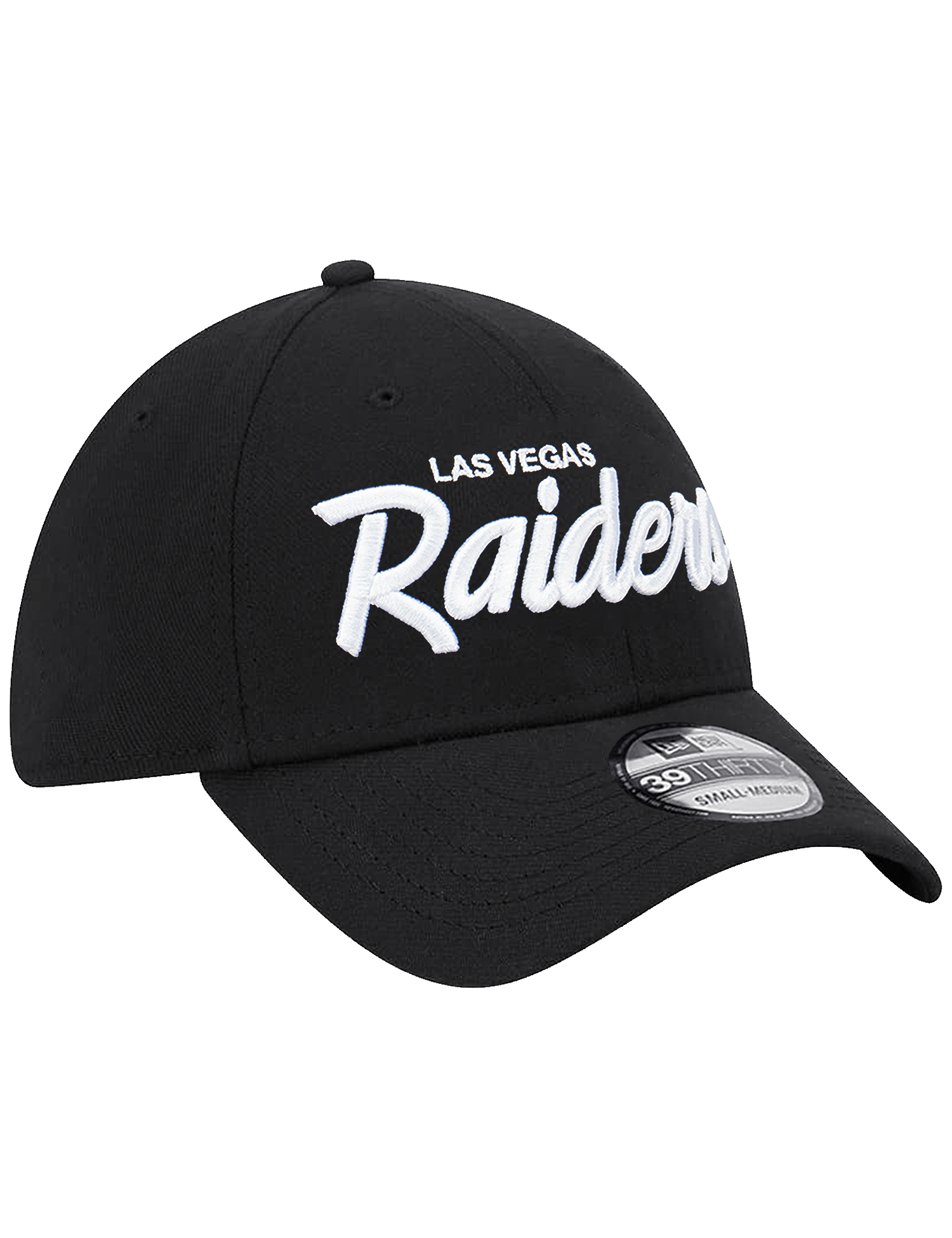 Las Vegas Raiders New Era NFL Script 39THIRTY Stretch-Fit Hat - Black