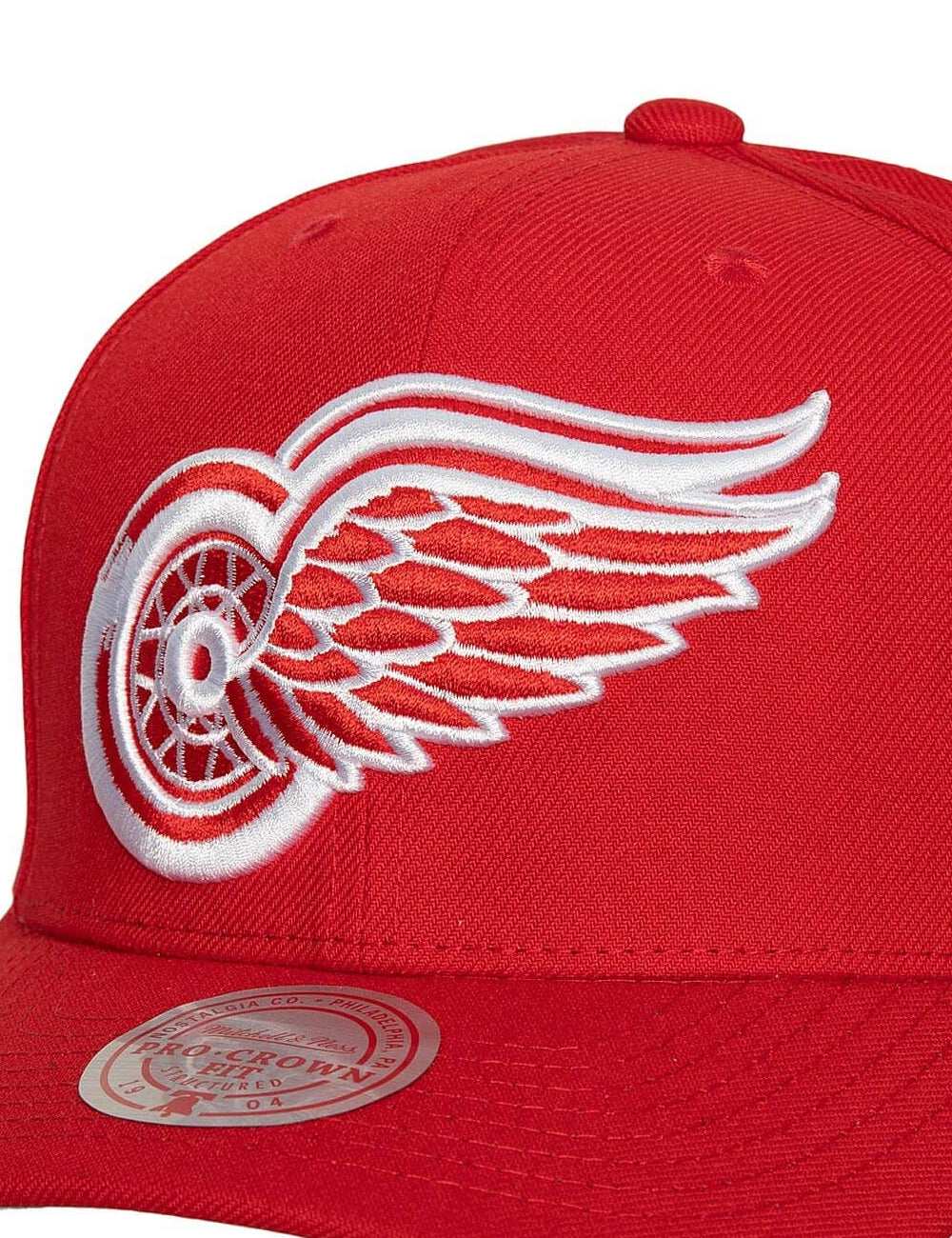 Detroit Red Wings Mitchell & Ness NHL Team 2.0 Pro Crown Snapback Hat - Red