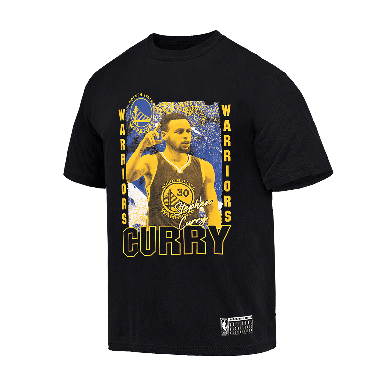 Youths Steph Curry Golden State Warriors NBA Essentials Vintage T-Shirt - Black