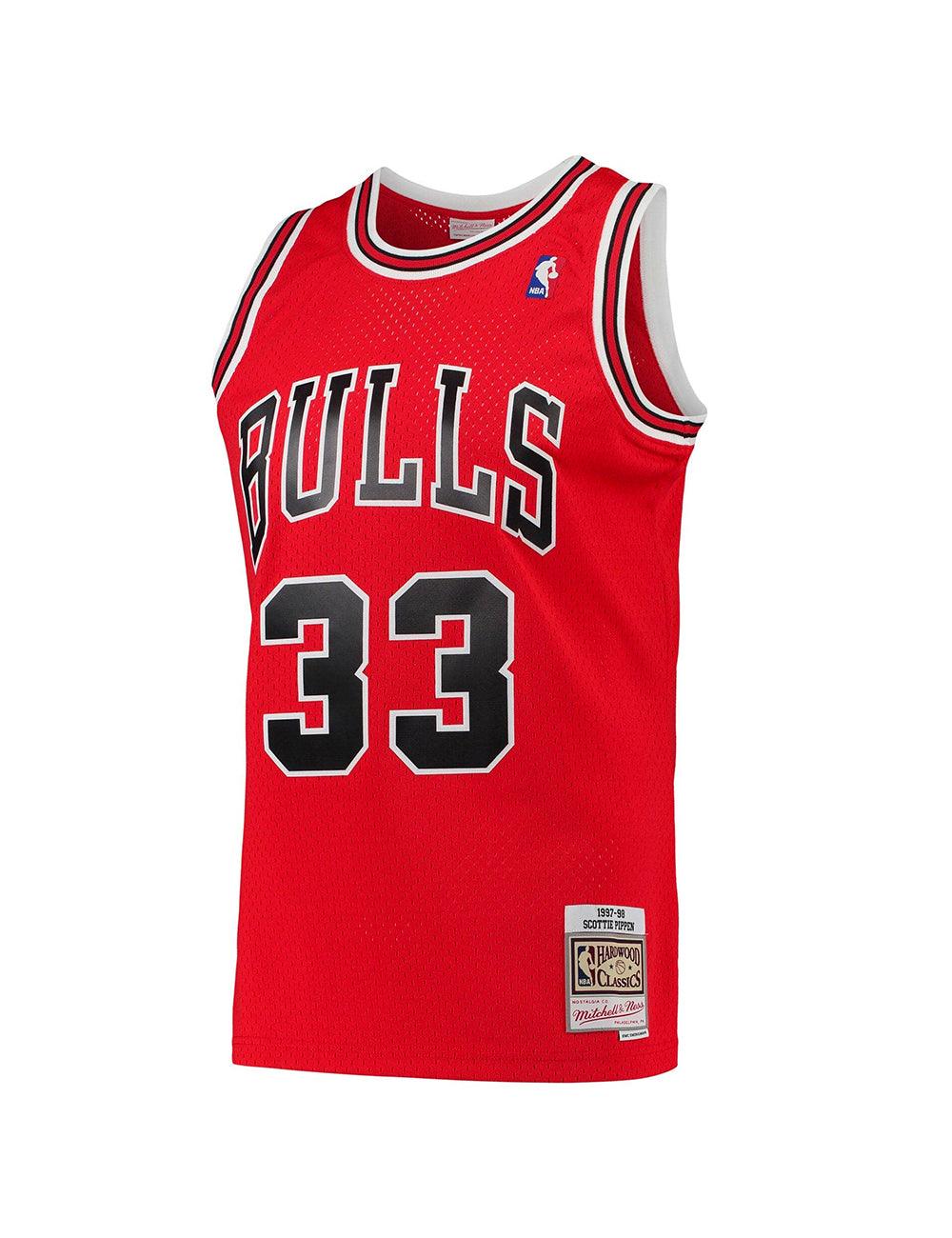 Scottie Pippen Chicago Bulls Mitchell & Ness NBA 97-98 Road Swingman Jersey - Red