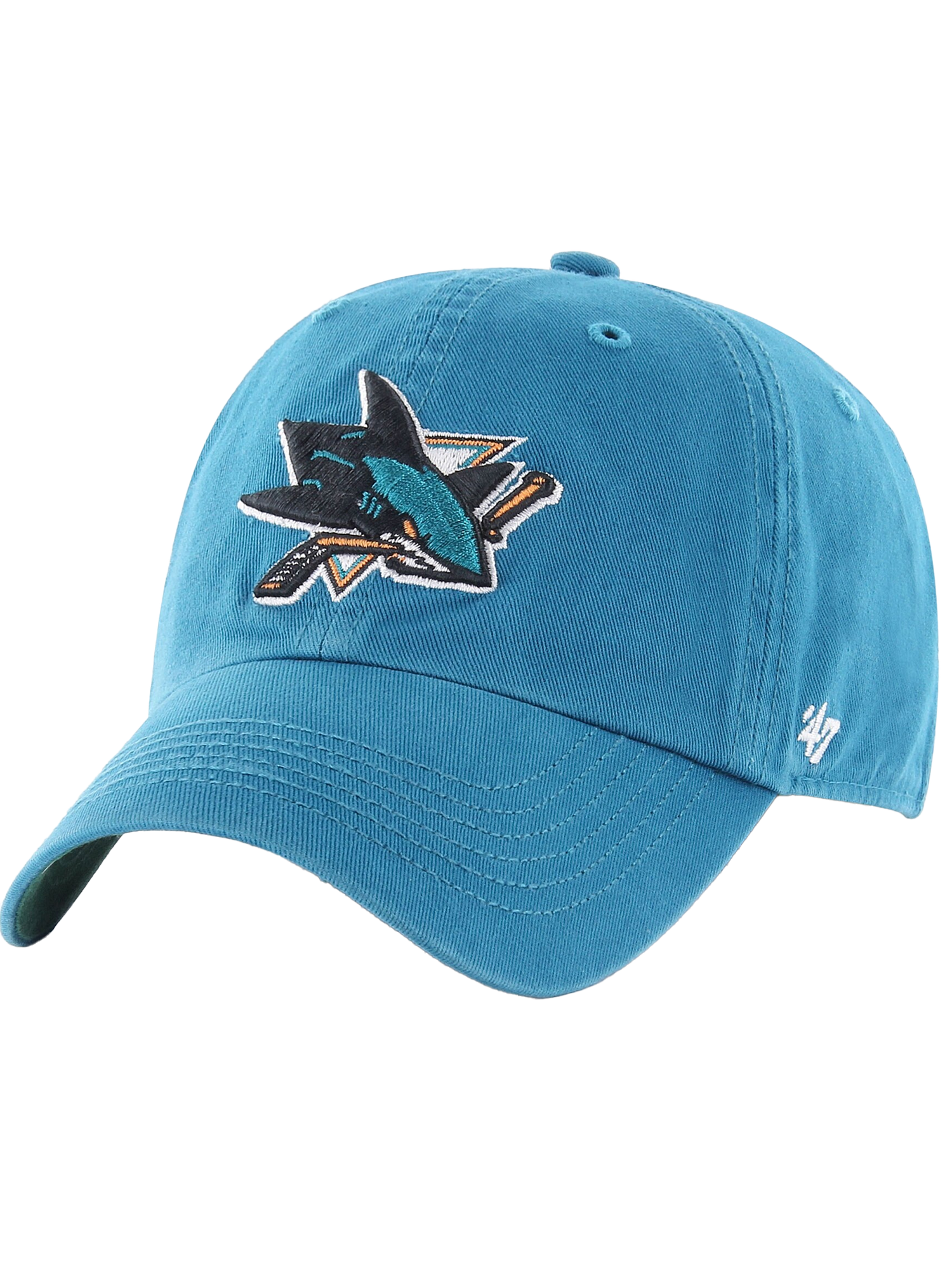 San Jose Sharks '47 NHL Team Clean Up Strapback Hat - Teal