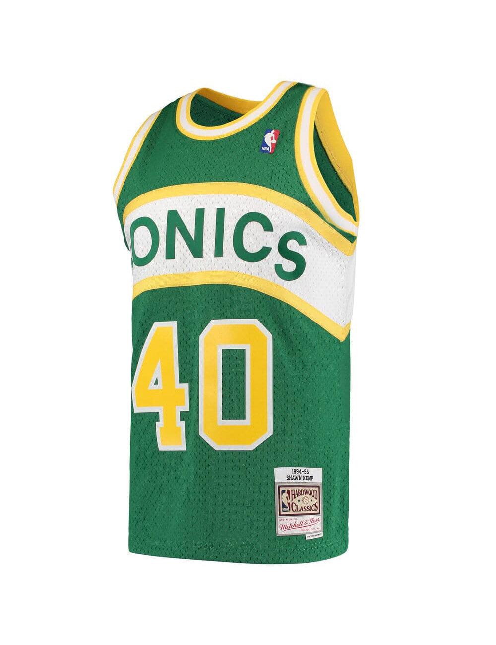 Shawn Kemp Seattle Supersonics Mitchell & Ness NBA 94-95 Swingman Jersey - Green