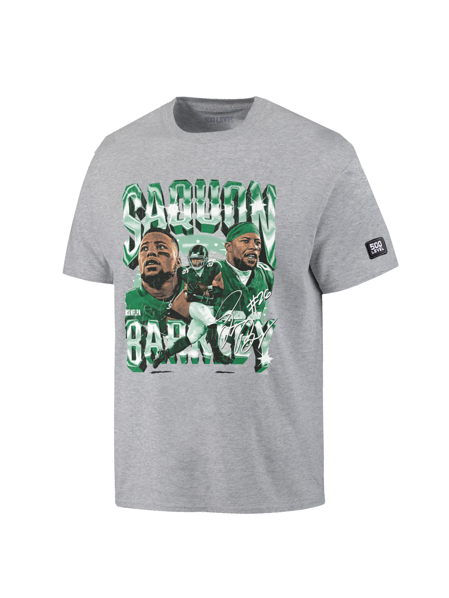 Saquon Barkley Philadelphia Eagles 500 Level NFL Homage T-Shirt - Grey Marle