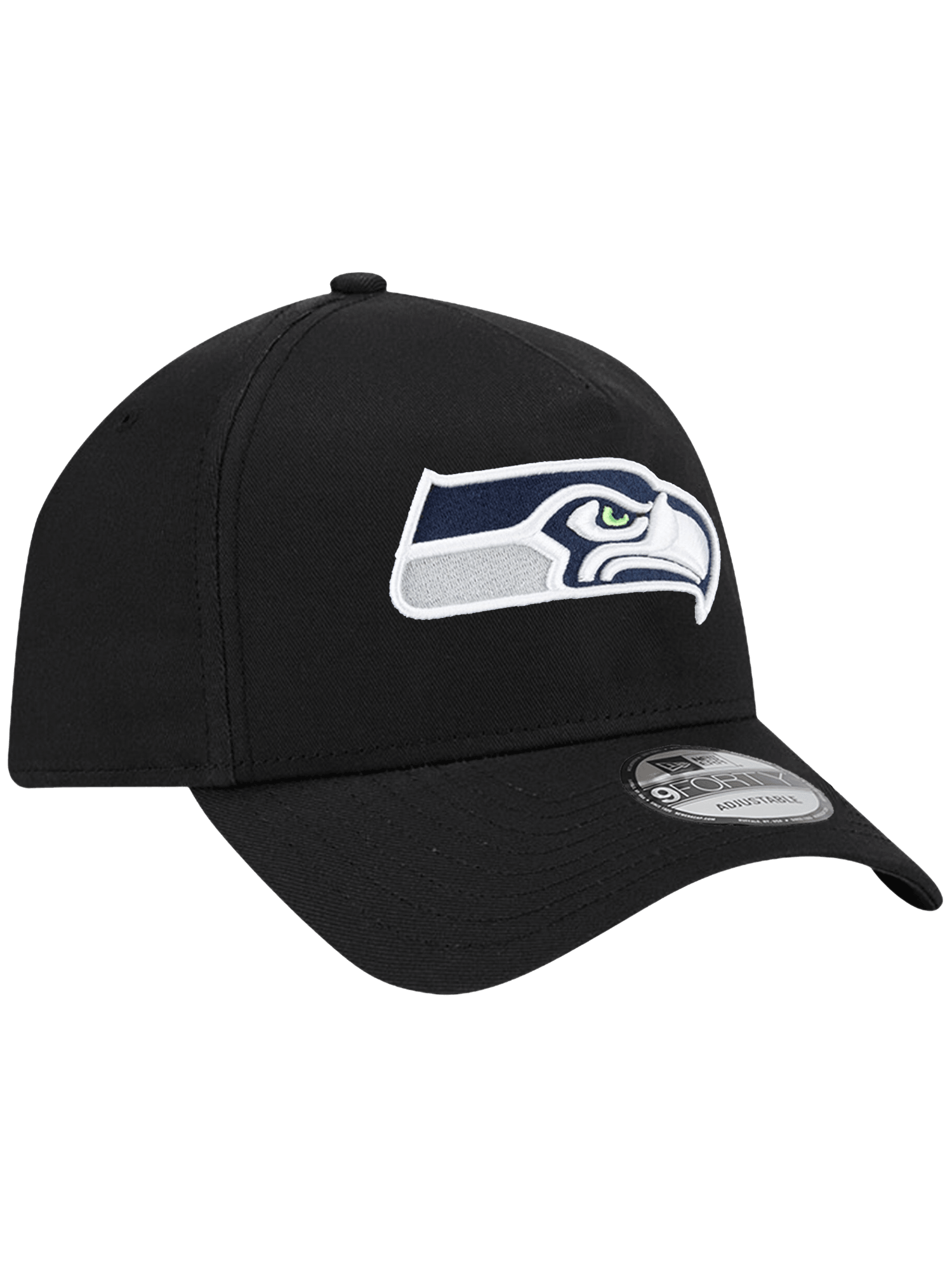 Seattle Seahawks New Era NFL Team 9FORTY A-Frame Snapback Hat - Black