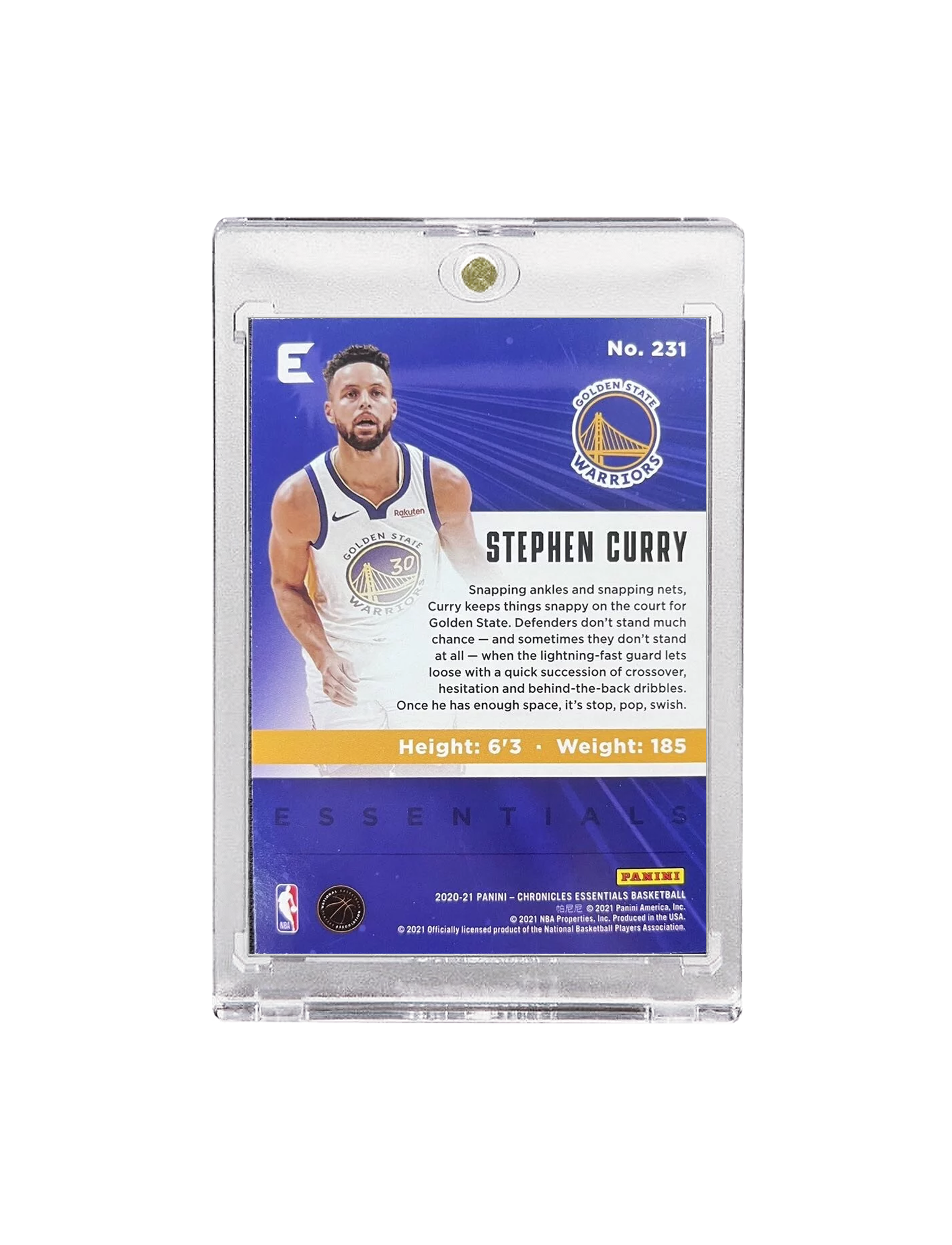 Steph Curry Golden State Warriors Panini NBA 20-21 Essentials 230 Card