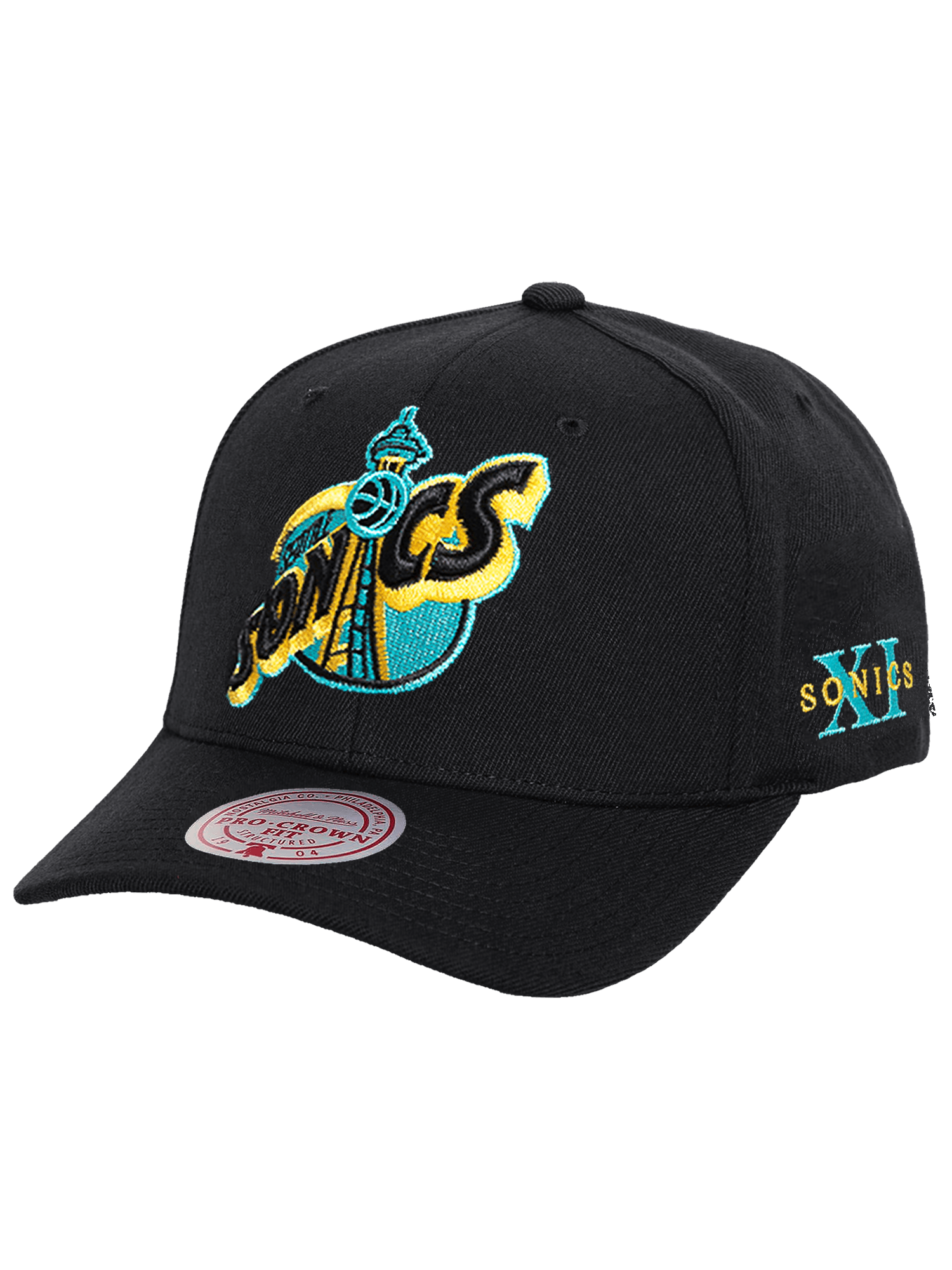 Seattle Supersonics Mitchell & Ness NBA Ice Cold Pro Crown Snapback Hat - Black