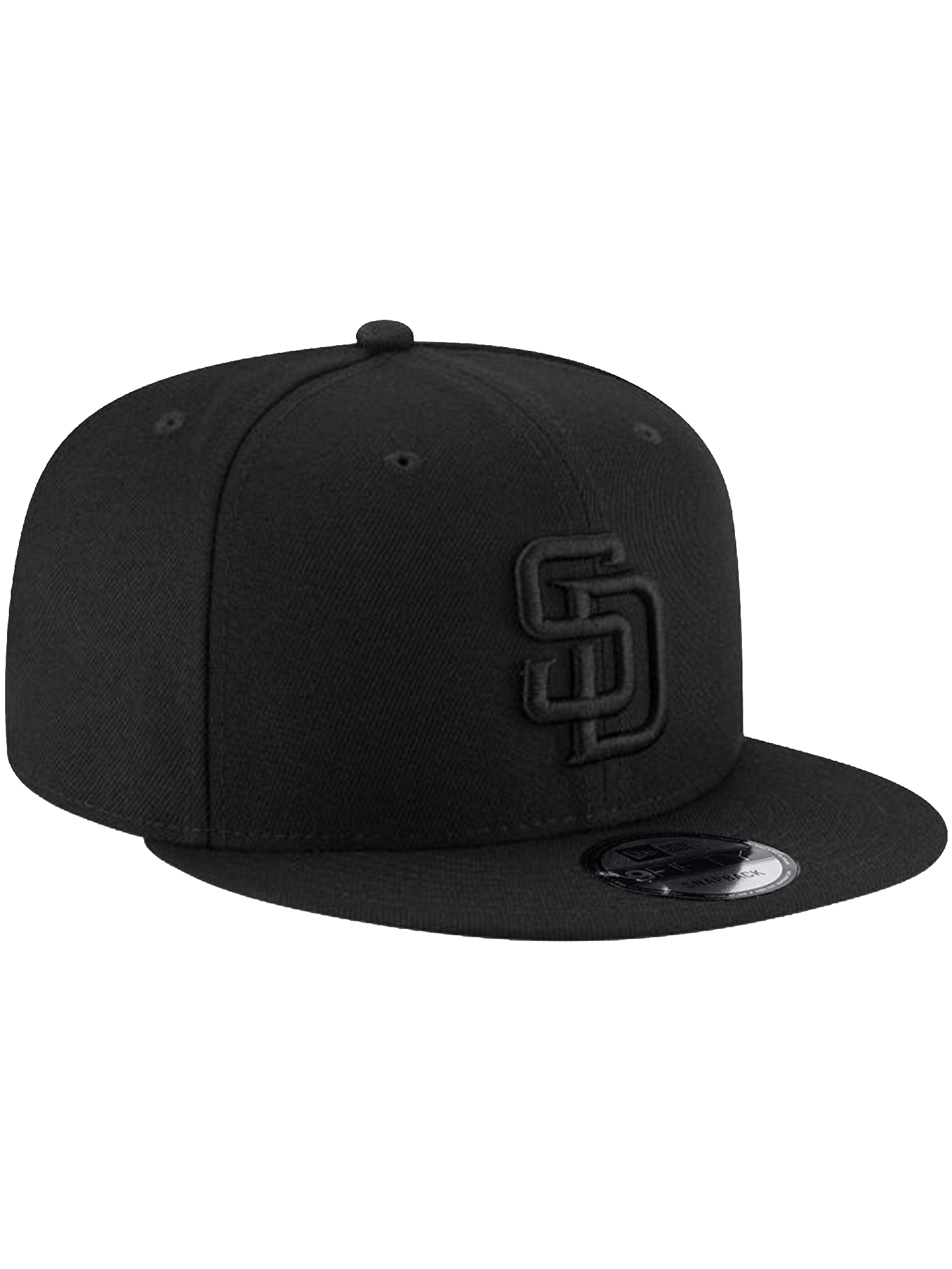 San Diego Padres New Era MLB Black On Black 9FIFTY Snapback Hat