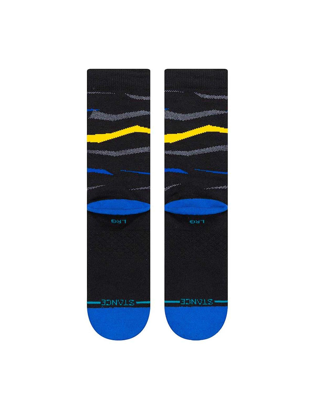 Steph Curry Golden State Warriors Stance NBA Faxed Crew Socks - Black