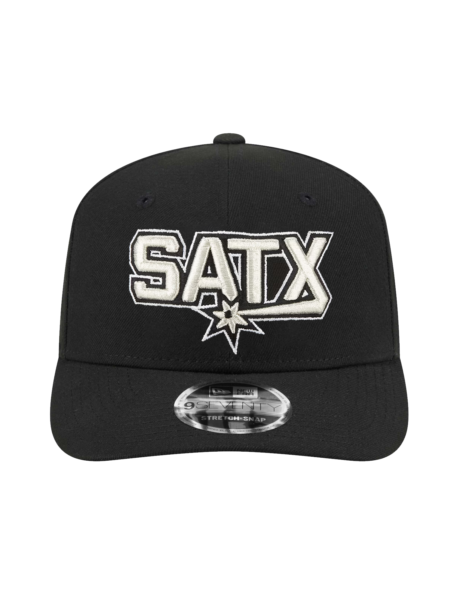 San Antonio Spurs New Era NBA Statement 9SEVENTY Stretch Snapback Hat - Black