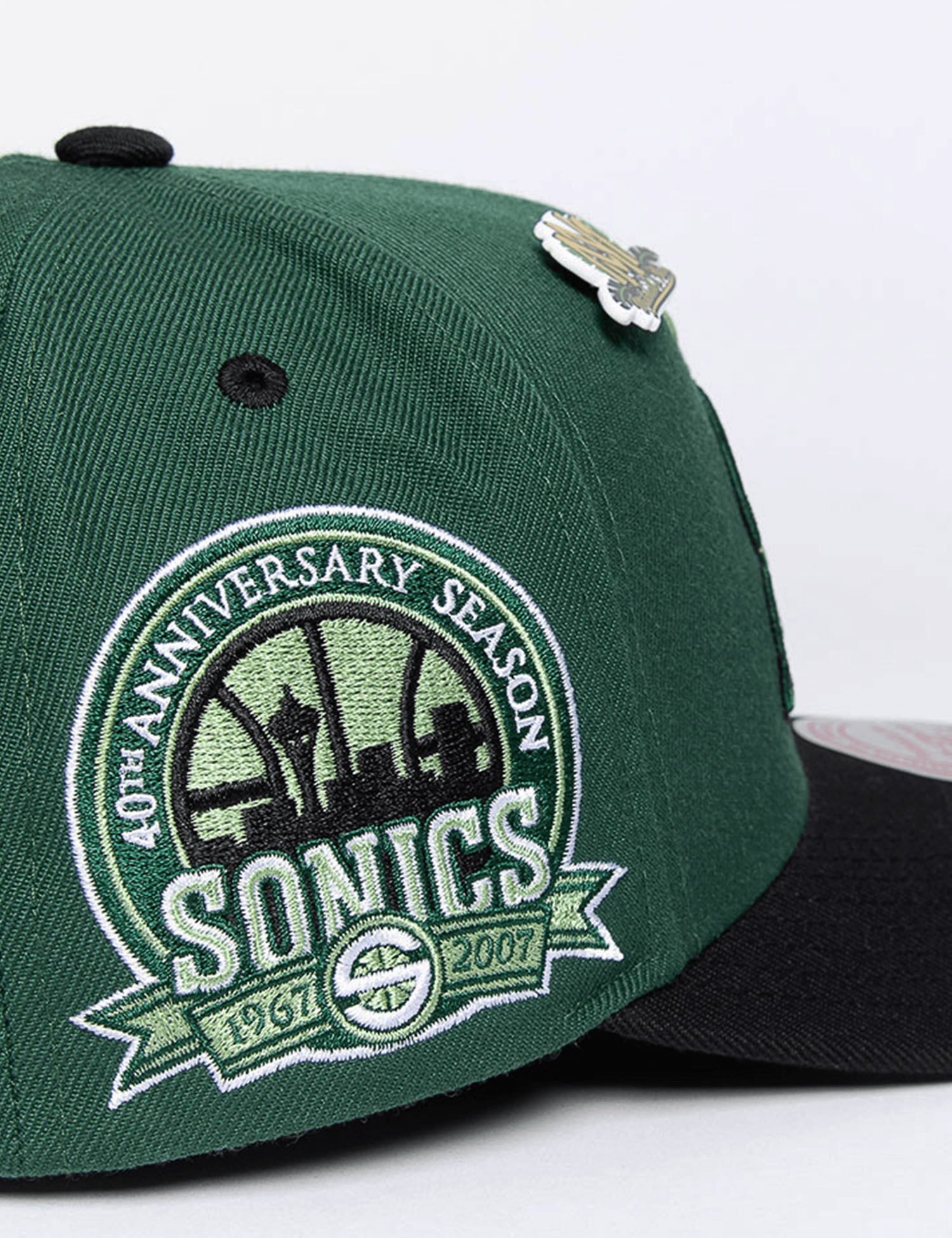 Seattle Supersonics Mitchell & Ness NBA Jungle Pro Crown Snapback Hat - Green