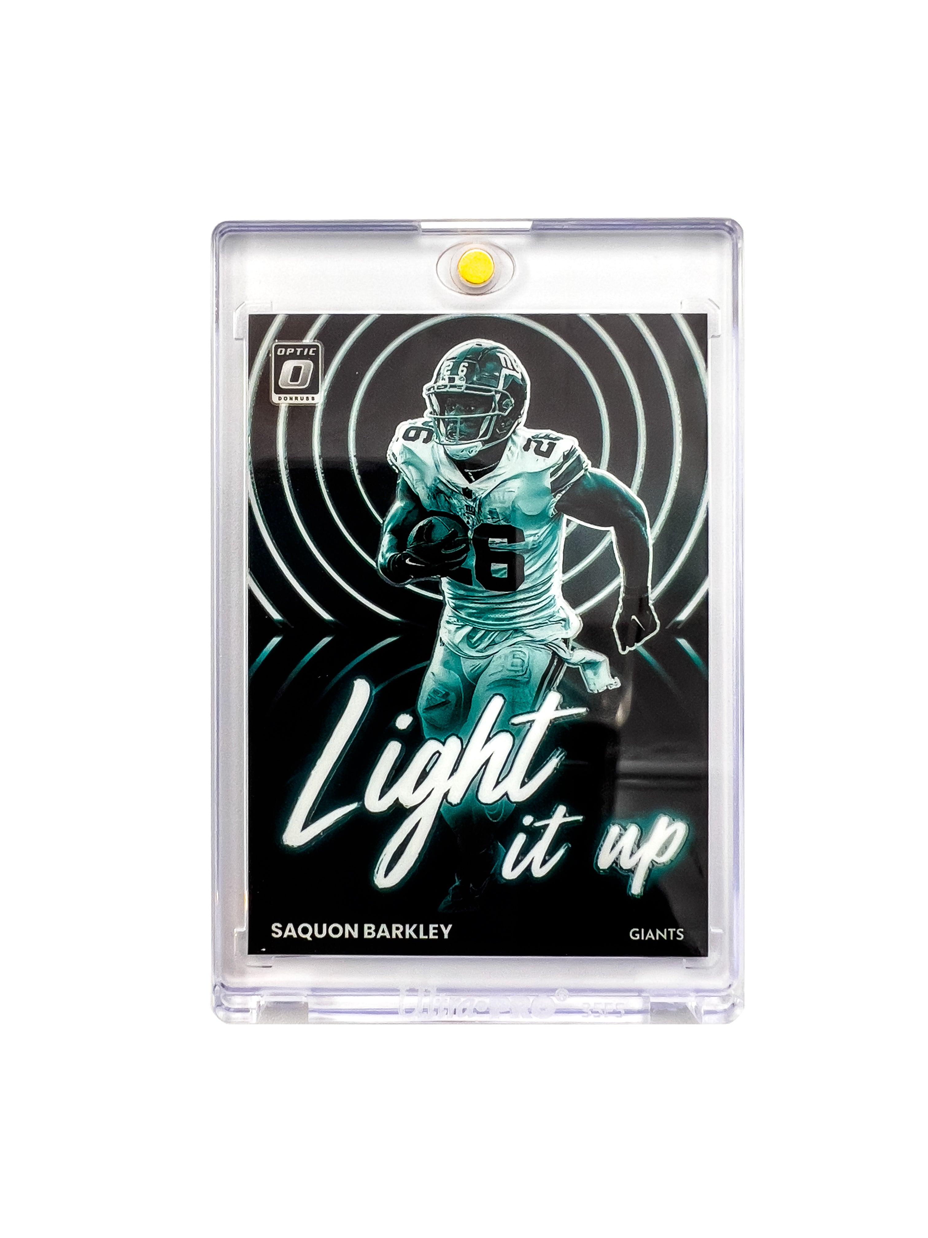 Saquon Barkley New York Giants Panini NFL Optic 22 Light It Up Card