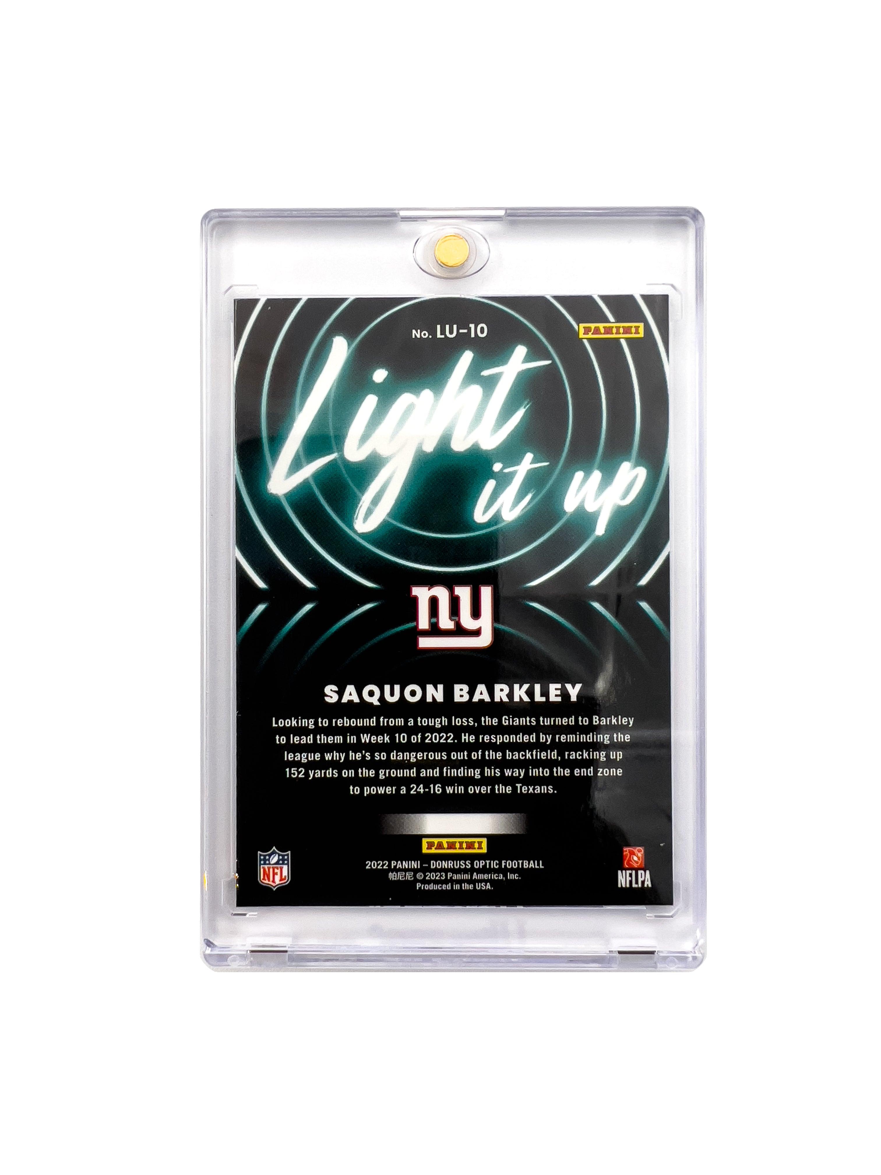 Saquon Barkley New York Giants Panini NFL Optic 22 Light It Up Card