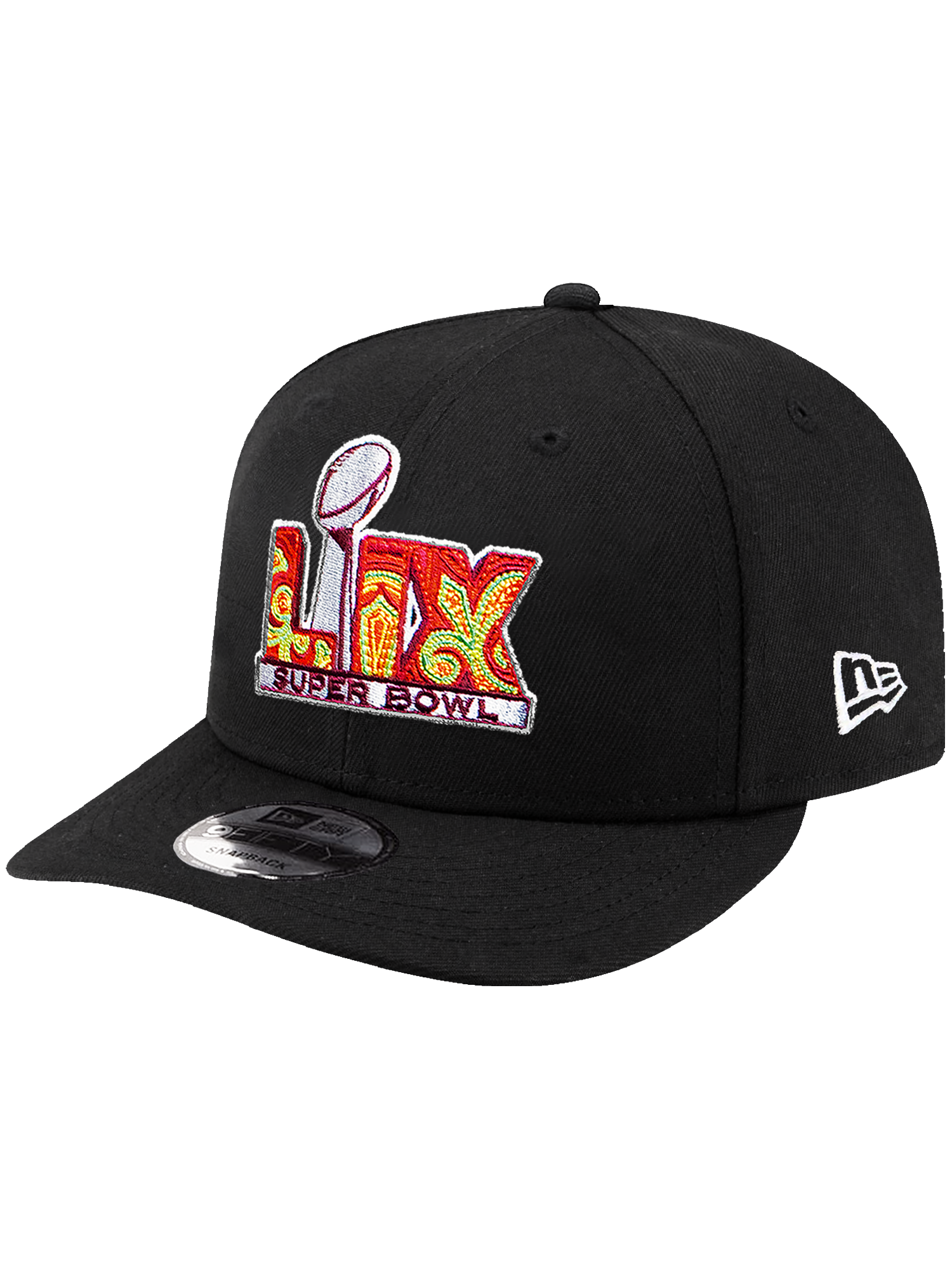 Super Bowl LIX New Era NFL Logo 9FIFTY Pre-Curved Snapback Hat - Black