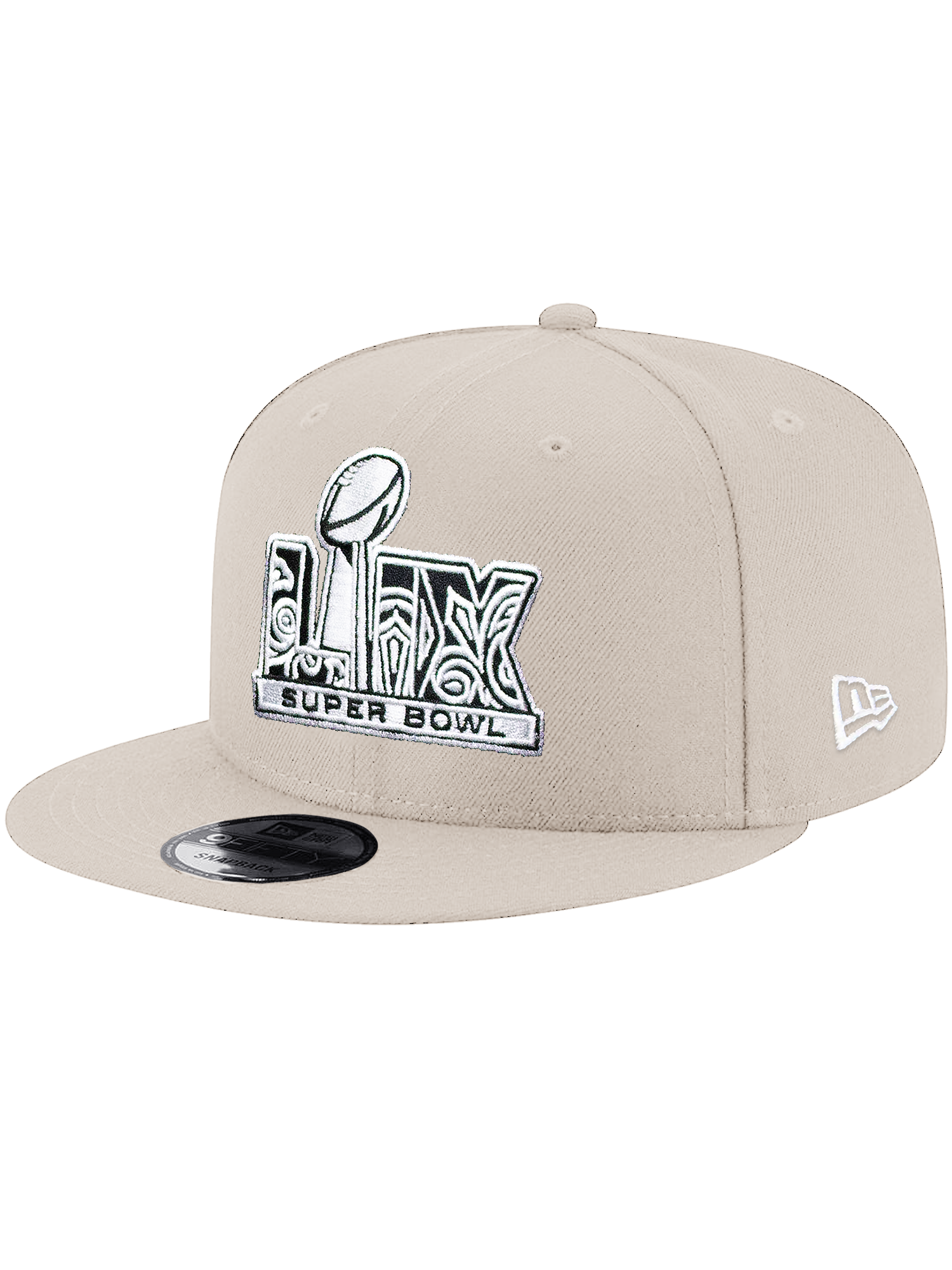 Super Bowl LIX New Era NFL BW Logo 9FIFTY Snapback Hat - Stone