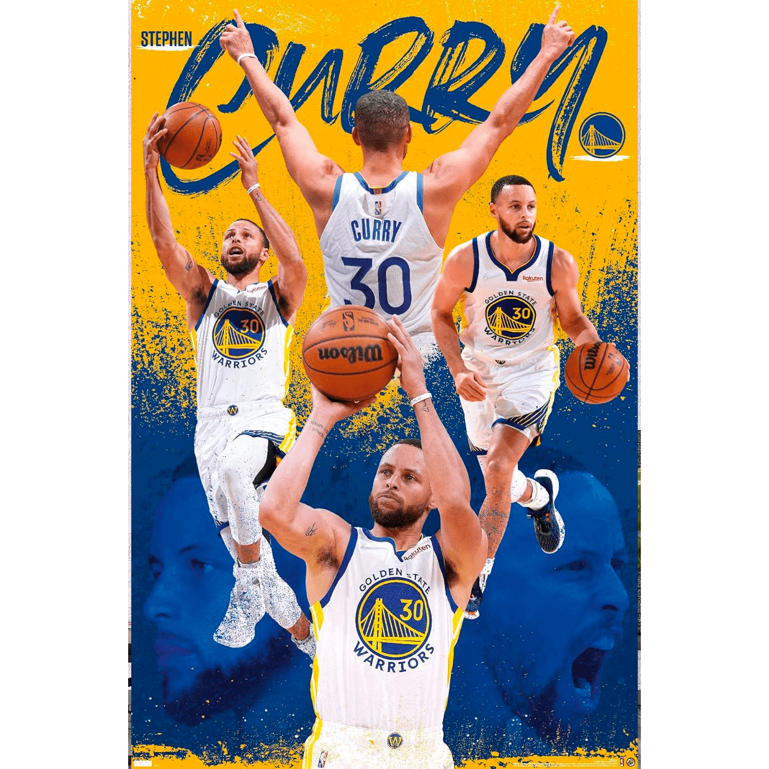 Steph Curry Golden State Warriors Trends NBA 61 x 91.5cm Montage Poster