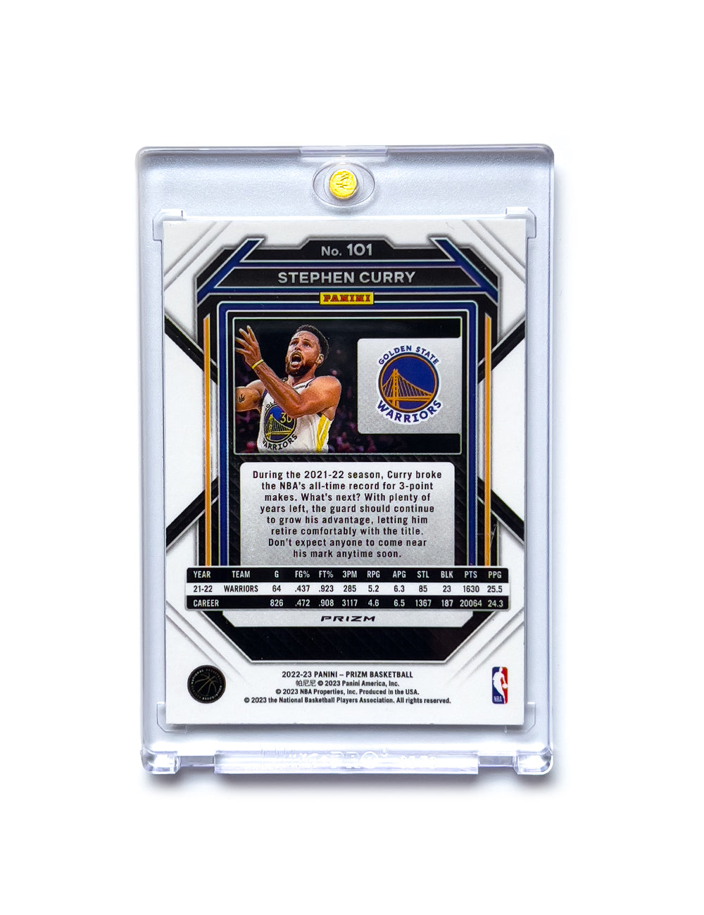 Steph Curry Golden State Warriors Panini NBA 22-23 Prizm Silver Card