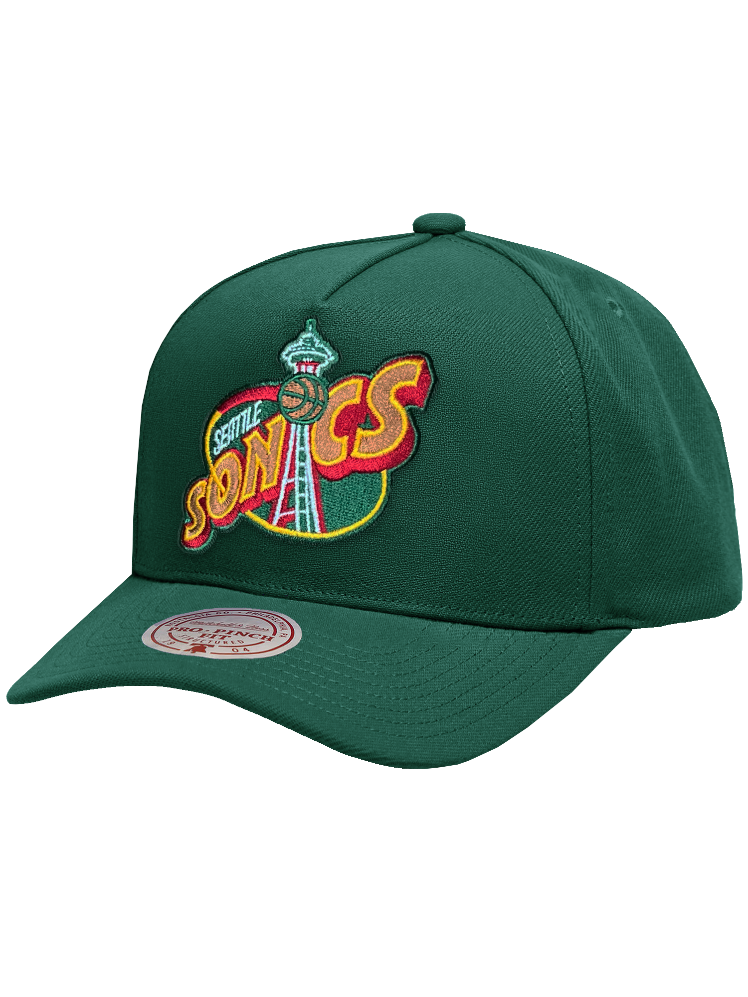 Seattle Supersonics Mitchell & Ness NBA HWC Pro Pinch Snapback Hat - Green