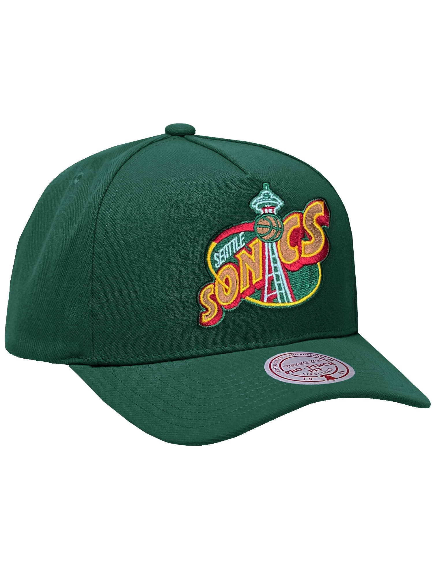 Seattle Supersonics Mitchell & Ness NBA HWC Pro Pinch Snapback Hat - Green