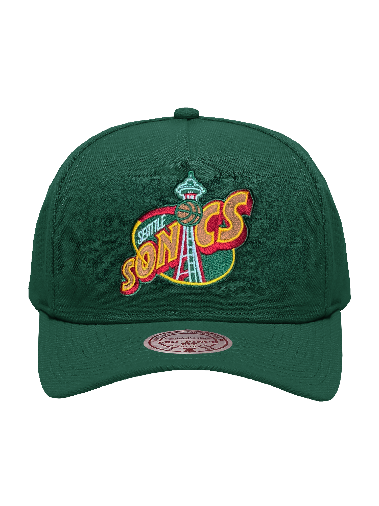 Seattle Supersonics Mitchell & Ness NBA HWC Pro Pinch Snapback Hat - Green