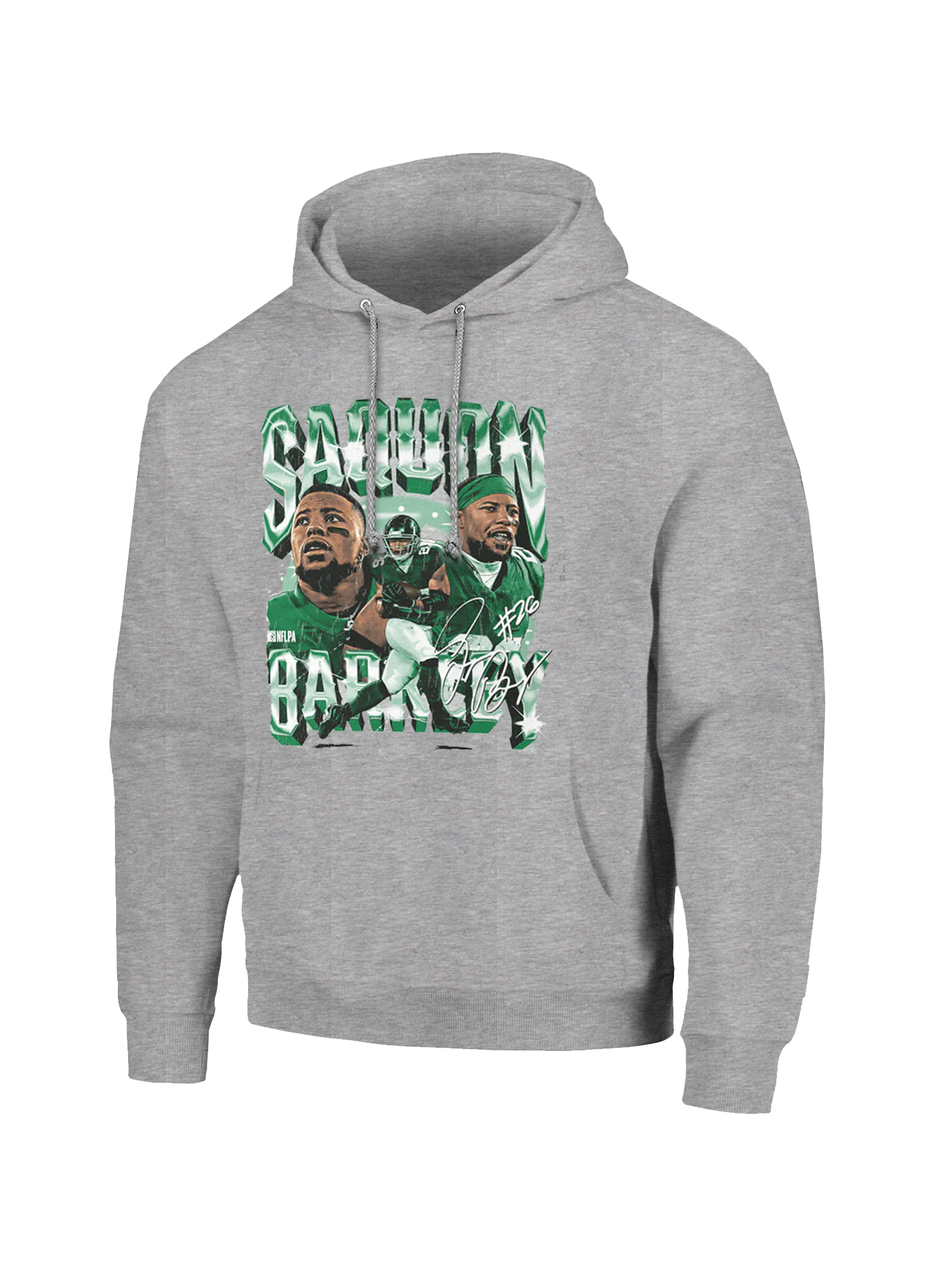 Saquon Barkley Philadelphia Eagles 500 Level NFL Homage Hoodie Jumper - Grey Marle