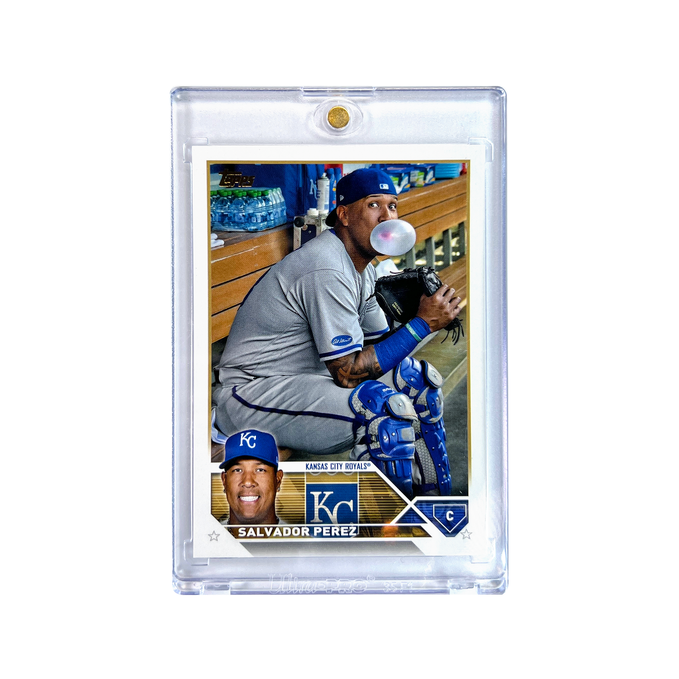 Salvador Perez Kansas City Royals Topps MLB 23 SSP Gold Mirror Card