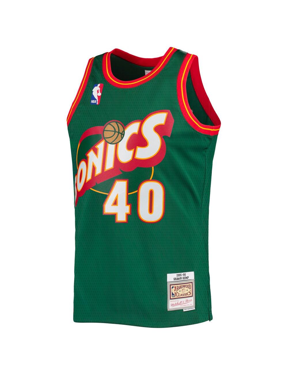 Shawn Kemp Seattle Supersonics Mitchell & Ness NBA 95-96 Swingman Jersey - Green