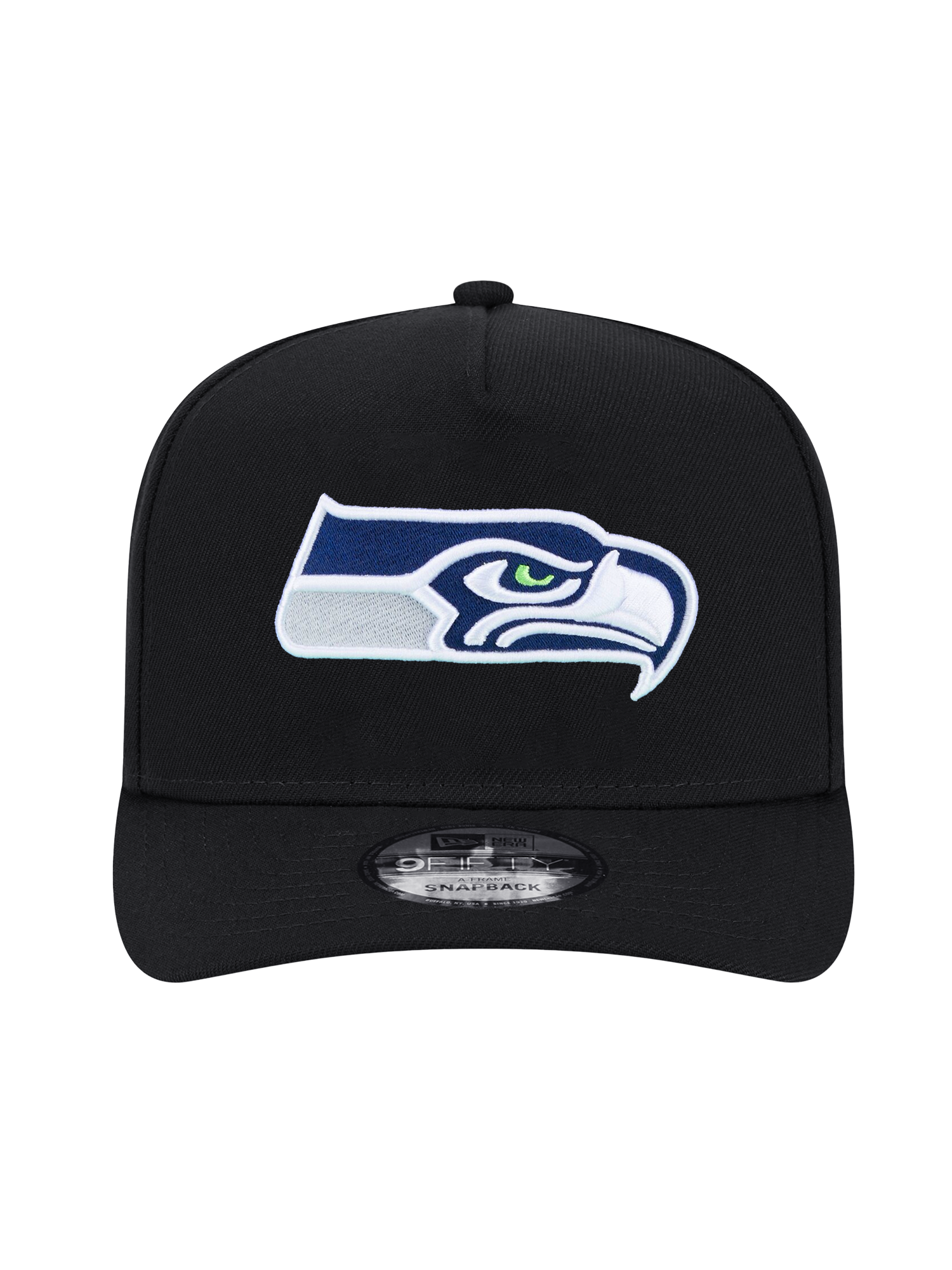 Seattle Seahawks New Era NFL Team 9FIFTY A-Frame Pre-Curved Snapback Hat - Black