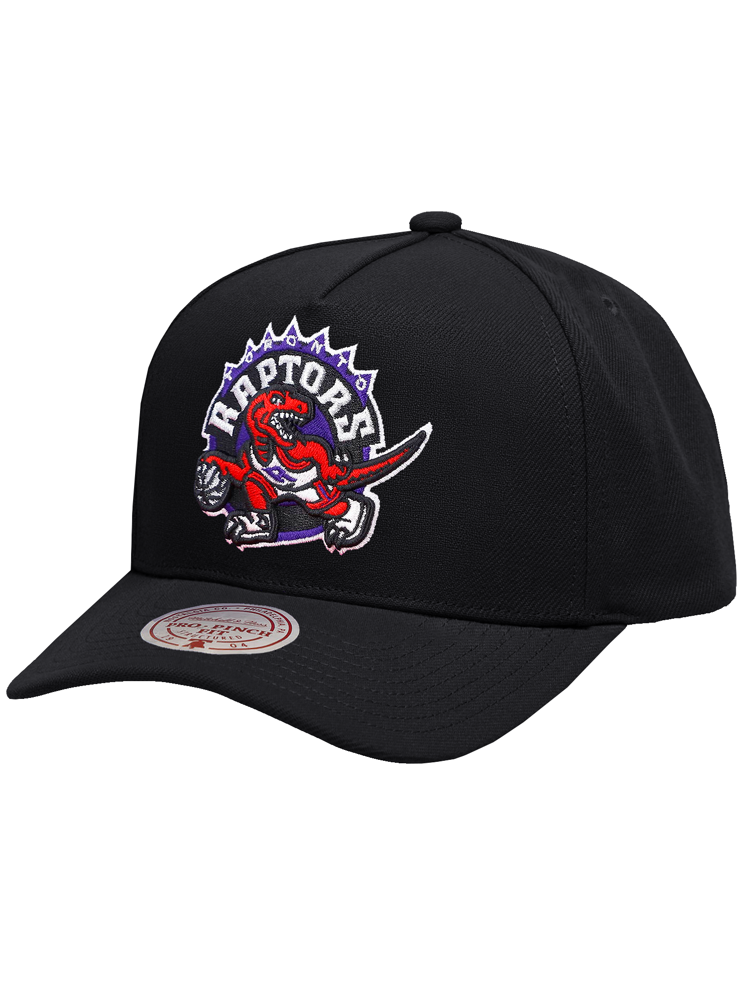 Toronto Raptors Mitchell & Ness NBA HWC Pro Pinch Snapback Hat - Black