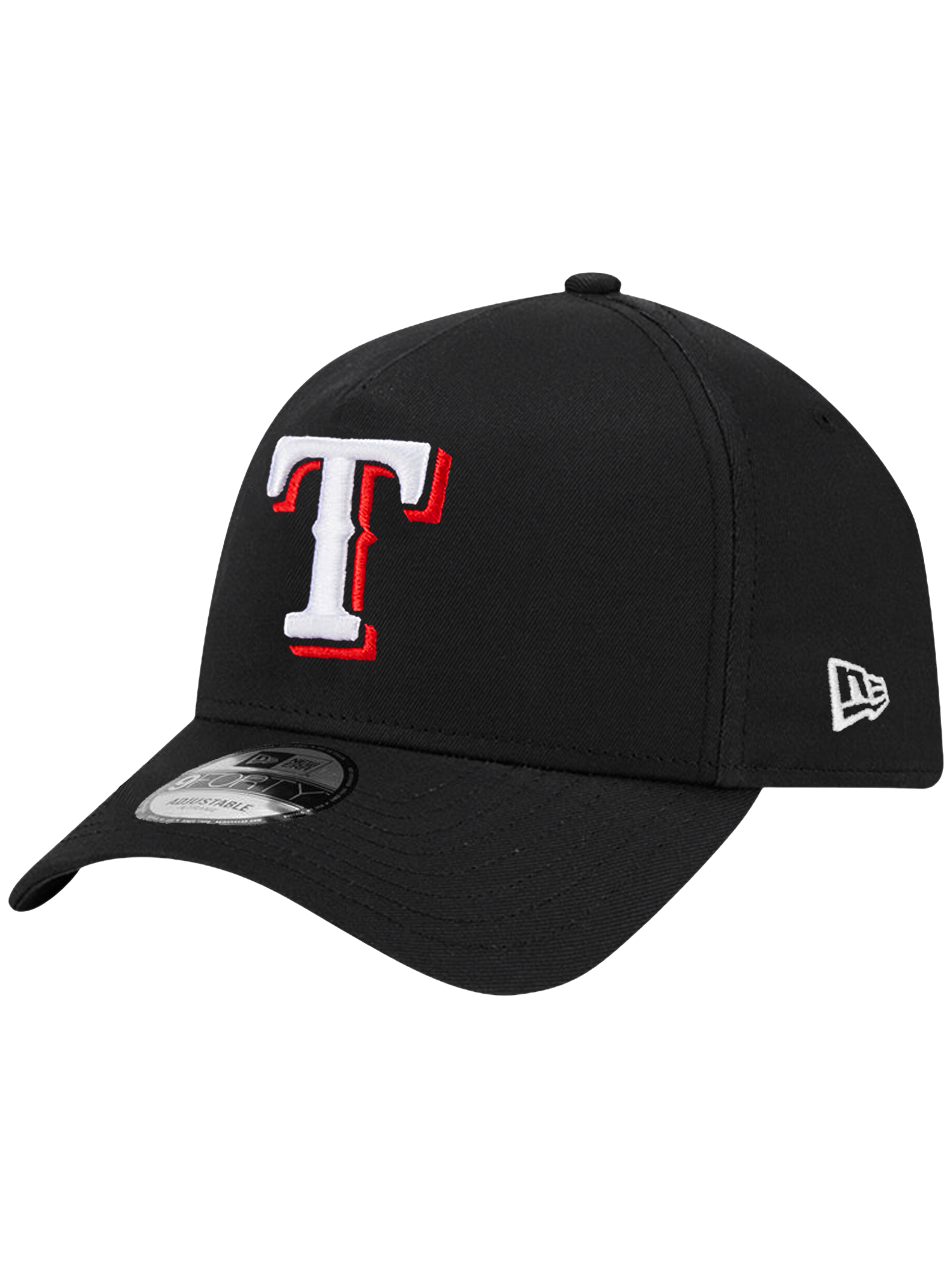 Texas Rangers New Era MLB Team 9FORTY A-Frame Snapback Hat - Black