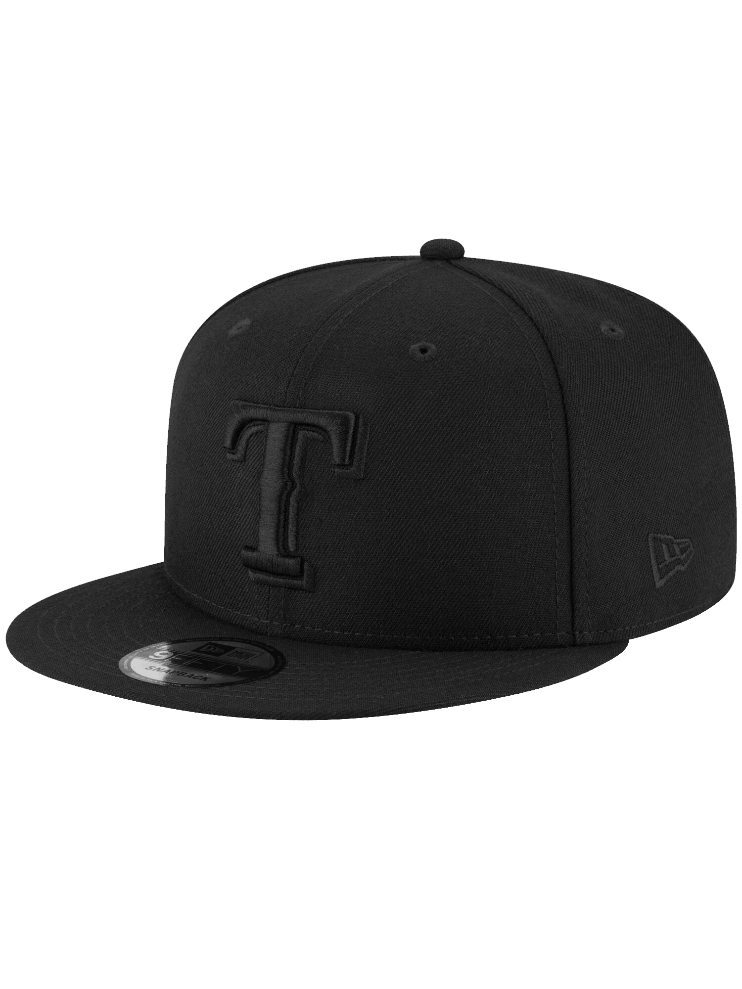 Texas Rangers New Era MLB Black On Black 9FIFTY Snapback Hat