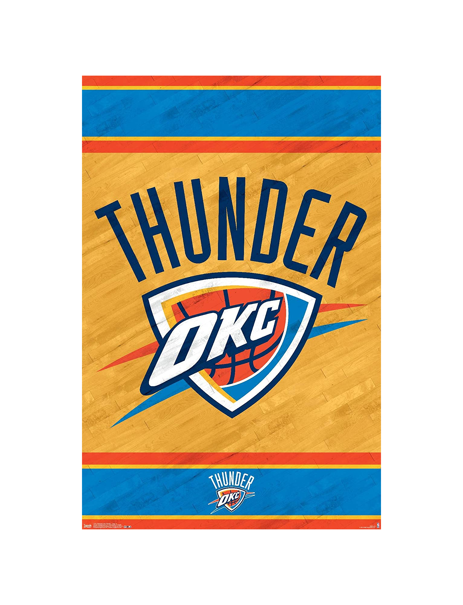 Oklahoma City Thunder Trends NBA 61 x 91.5cm Court Poster