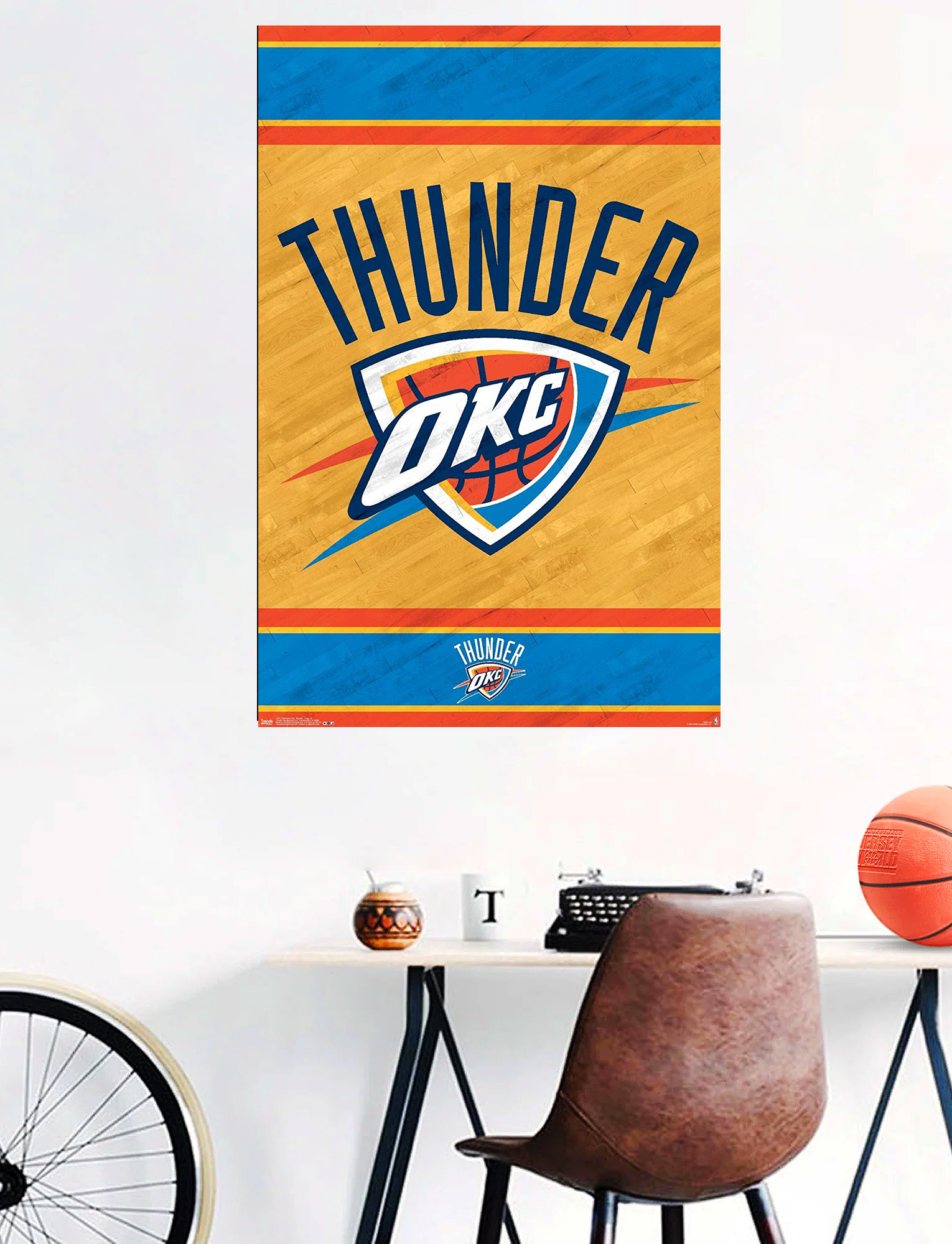 Oklahoma City Thunder Trends NBA 61 x 91.5cm Court Poster