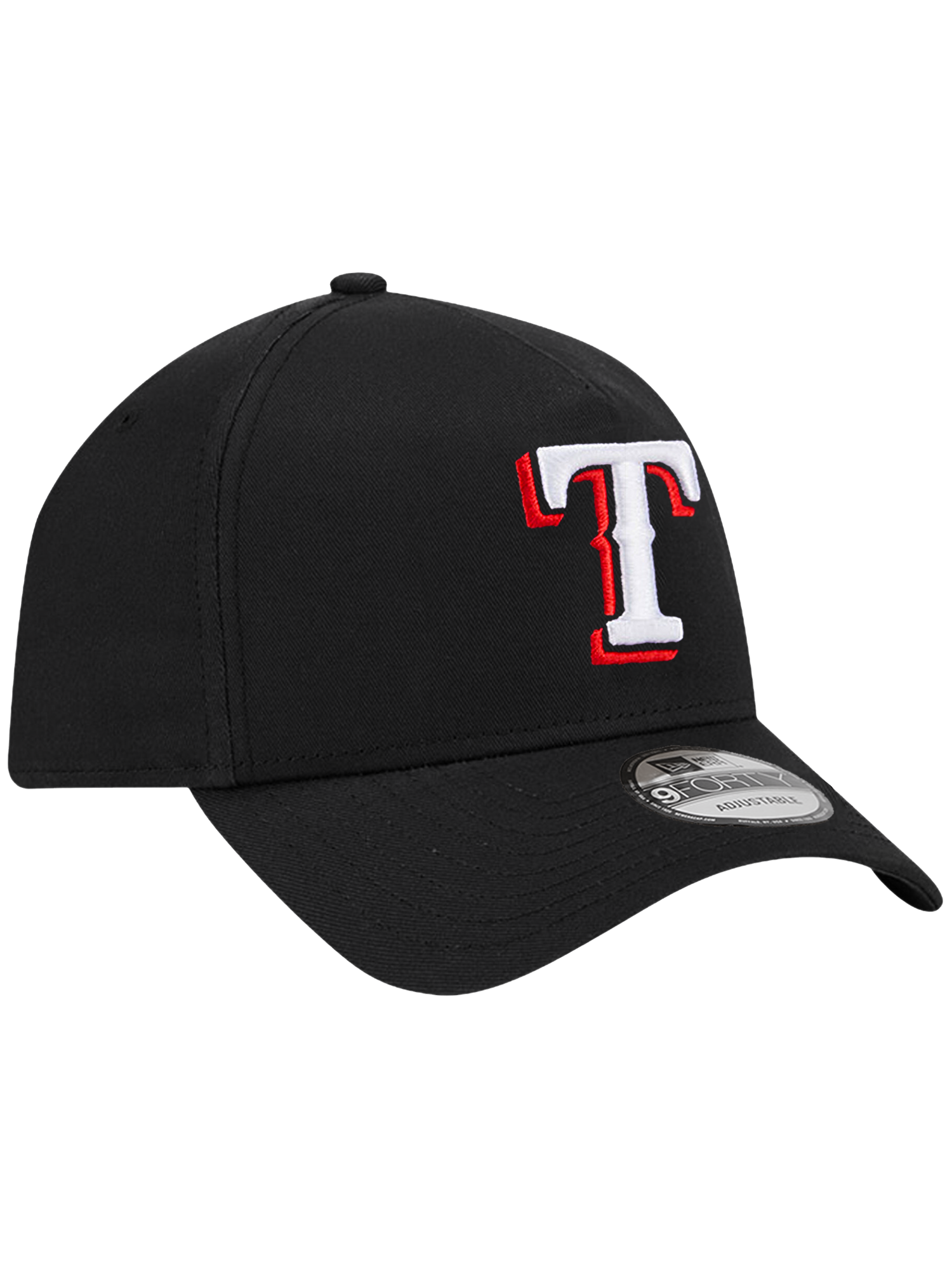 Texas Rangers New Era MLB Team 9FORTY A-Frame Snapback Hat - Black