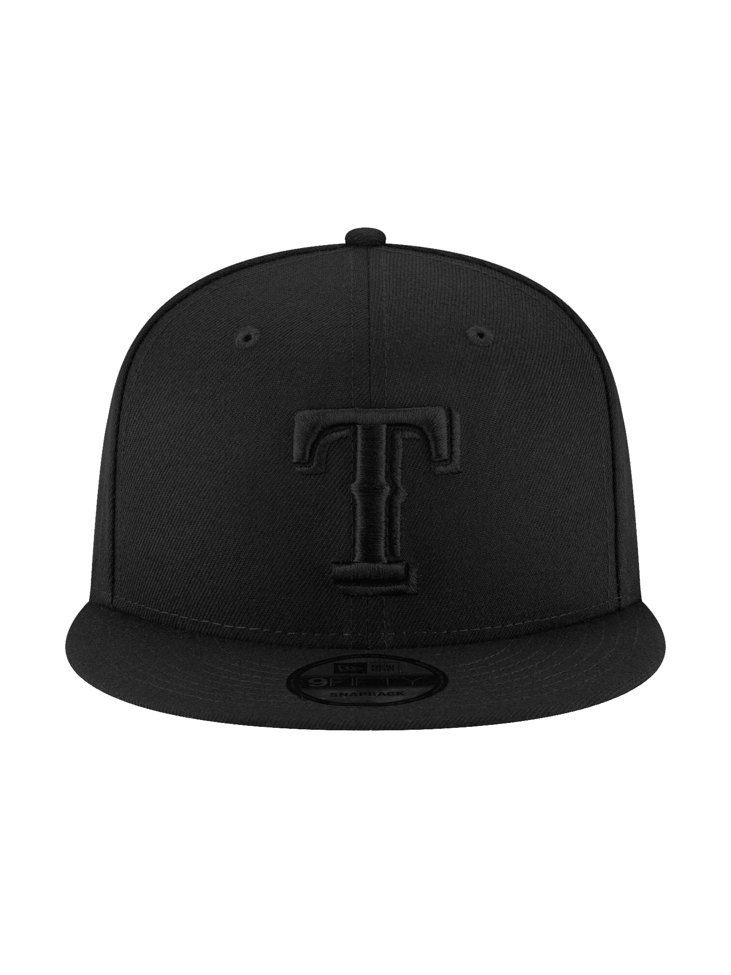 Texas Rangers New Era MLB Black On Black 9FIFTY Snapback Hat