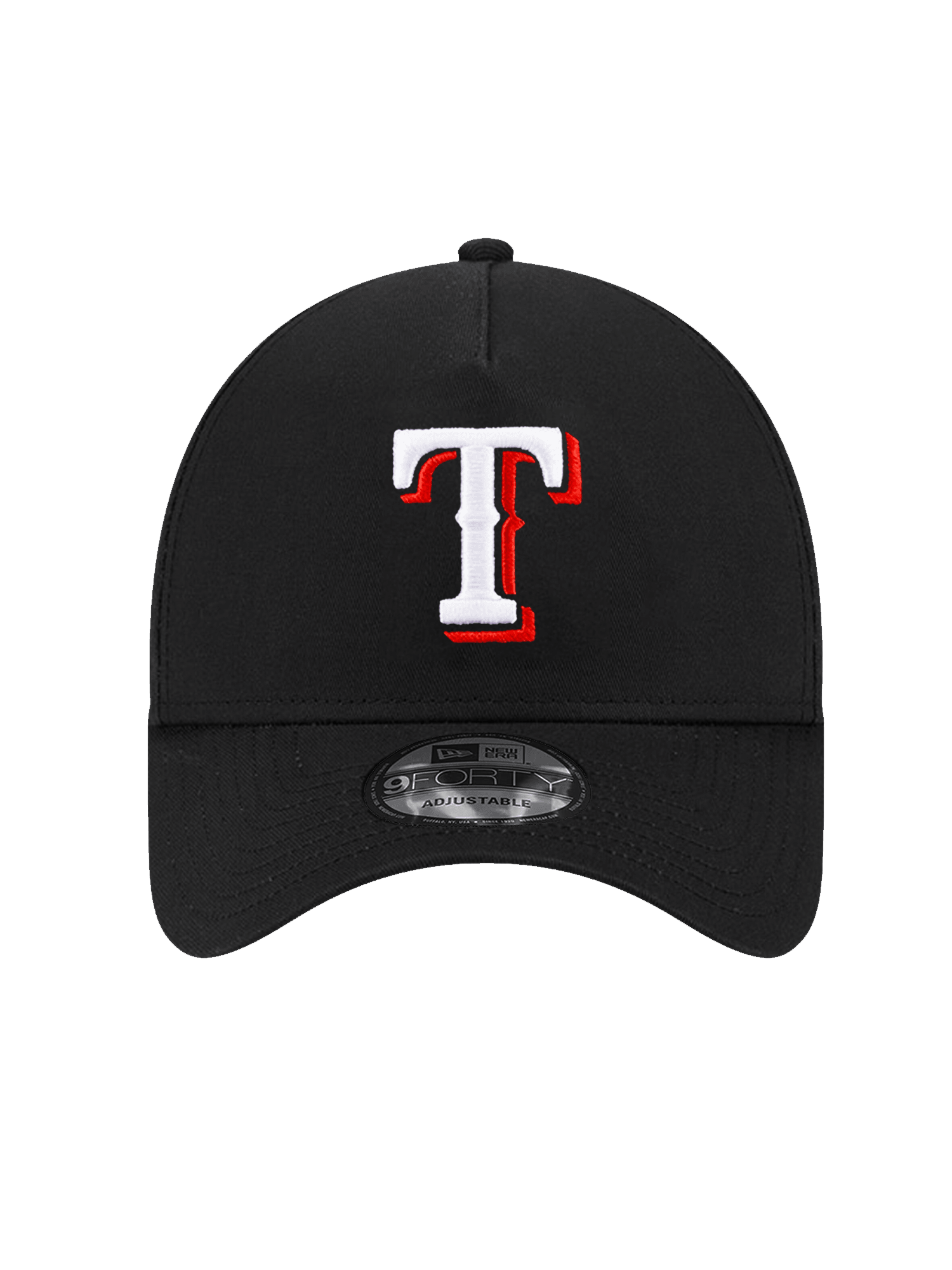 Texas Rangers New Era MLB Team 9FORTY A-Frame Snapback Hat - Black