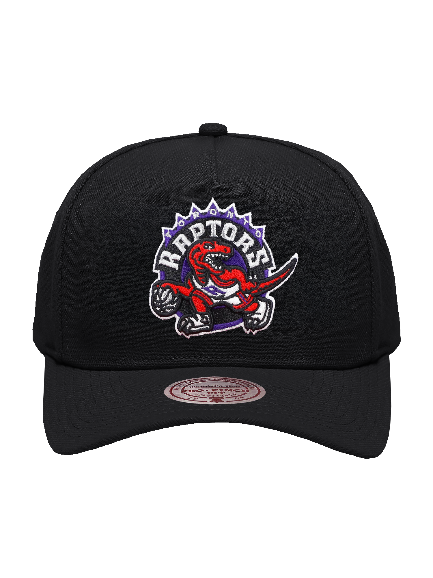 Toronto Raptors Mitchell & Ness NBA HWC Pro Pinch Snapback Hat - Black