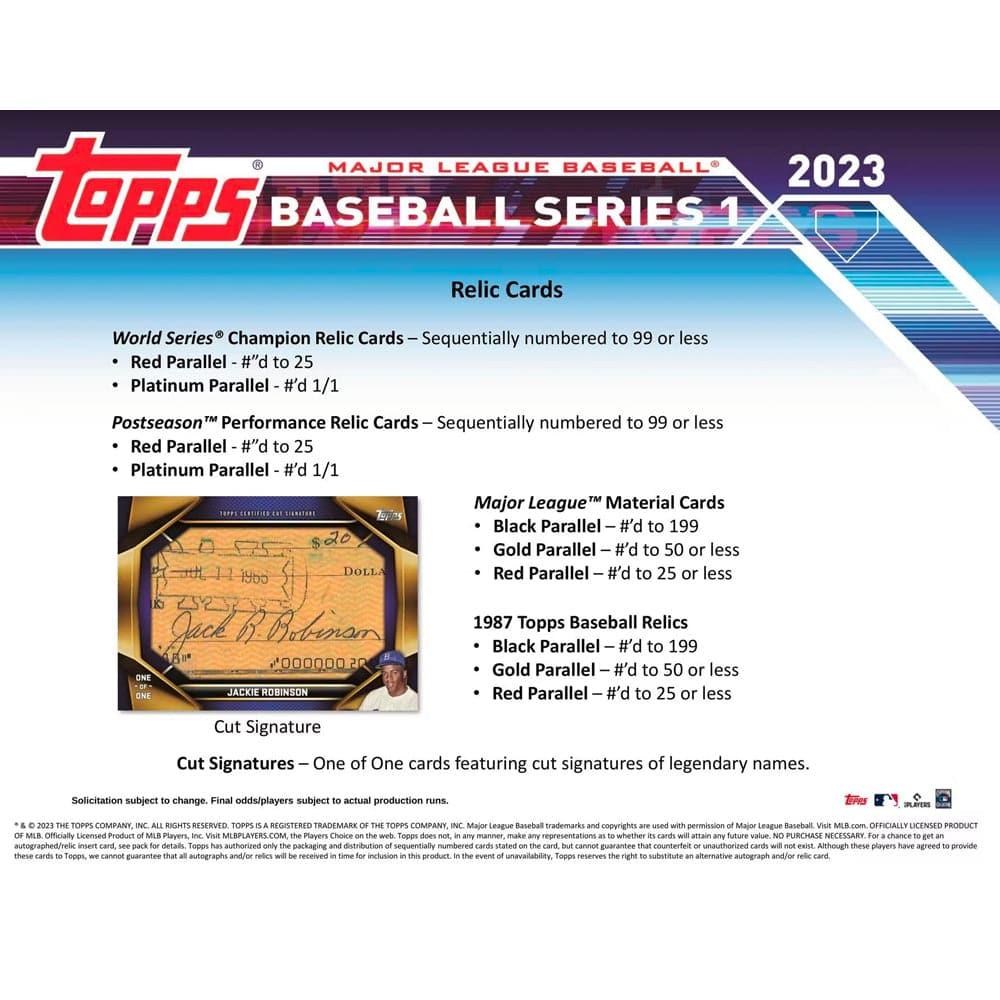 2023 Topps MLB Series 1 Baseball Trading Card Blaster Pack