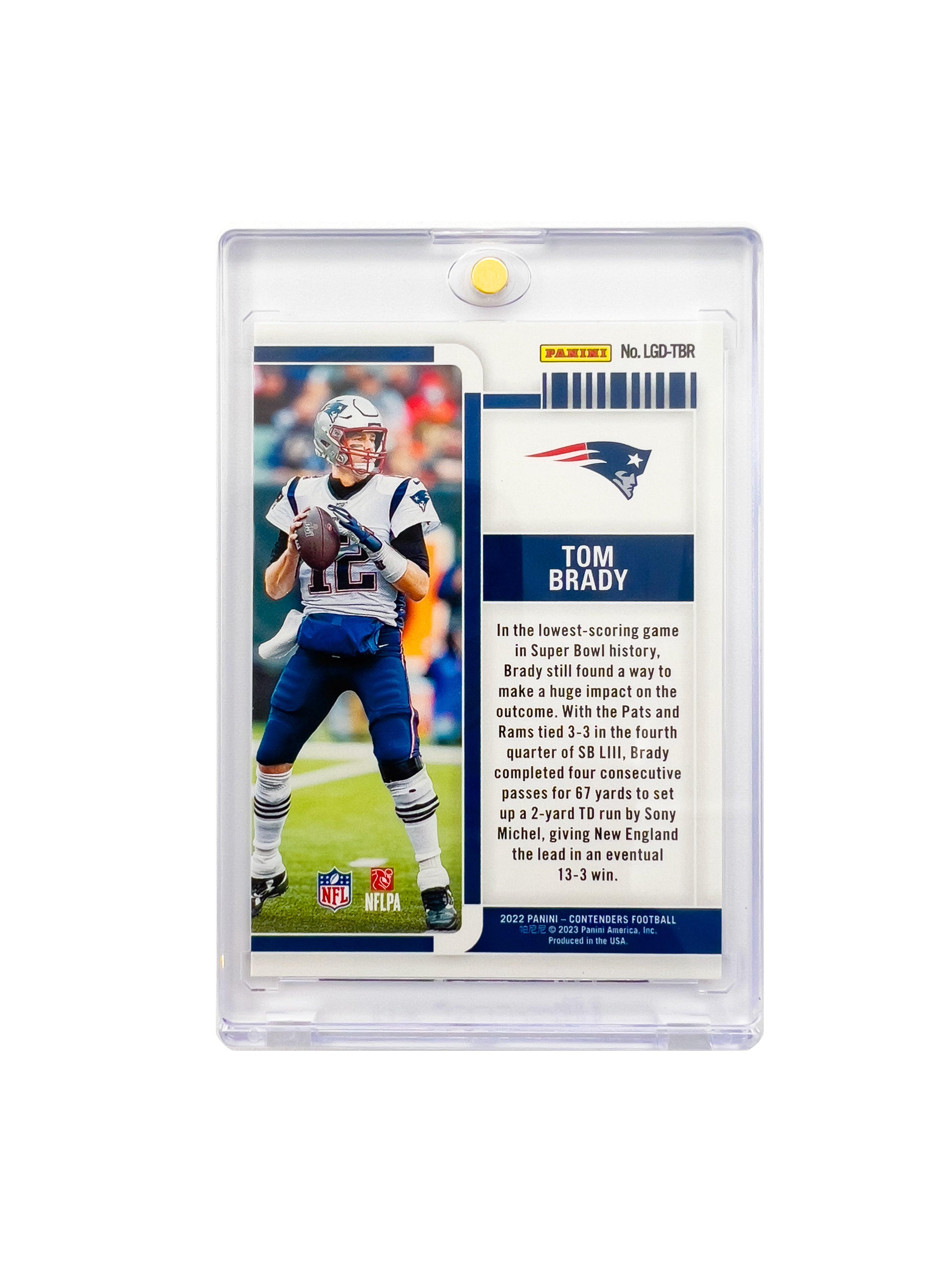 Tom Brady New England Patriots Panini NFL Contenders Legendary Green Card