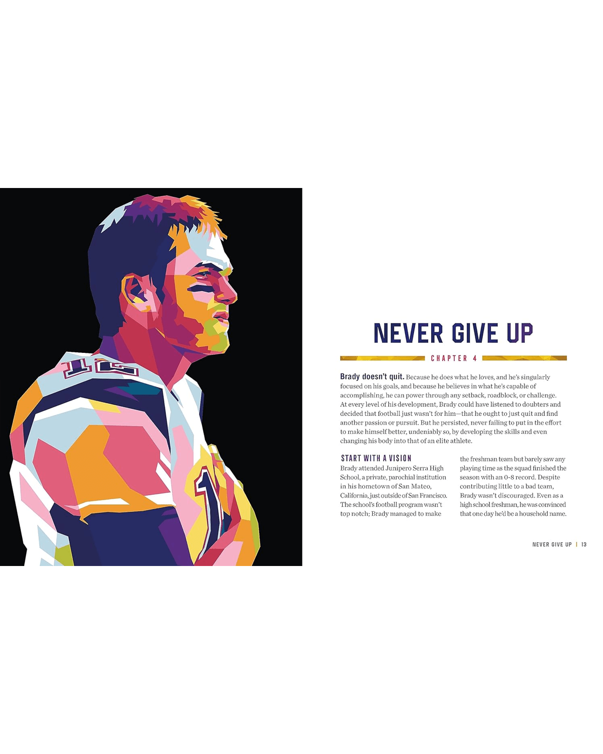 Tom Brady Life Lessons From a Legend NFL Hardcover Book