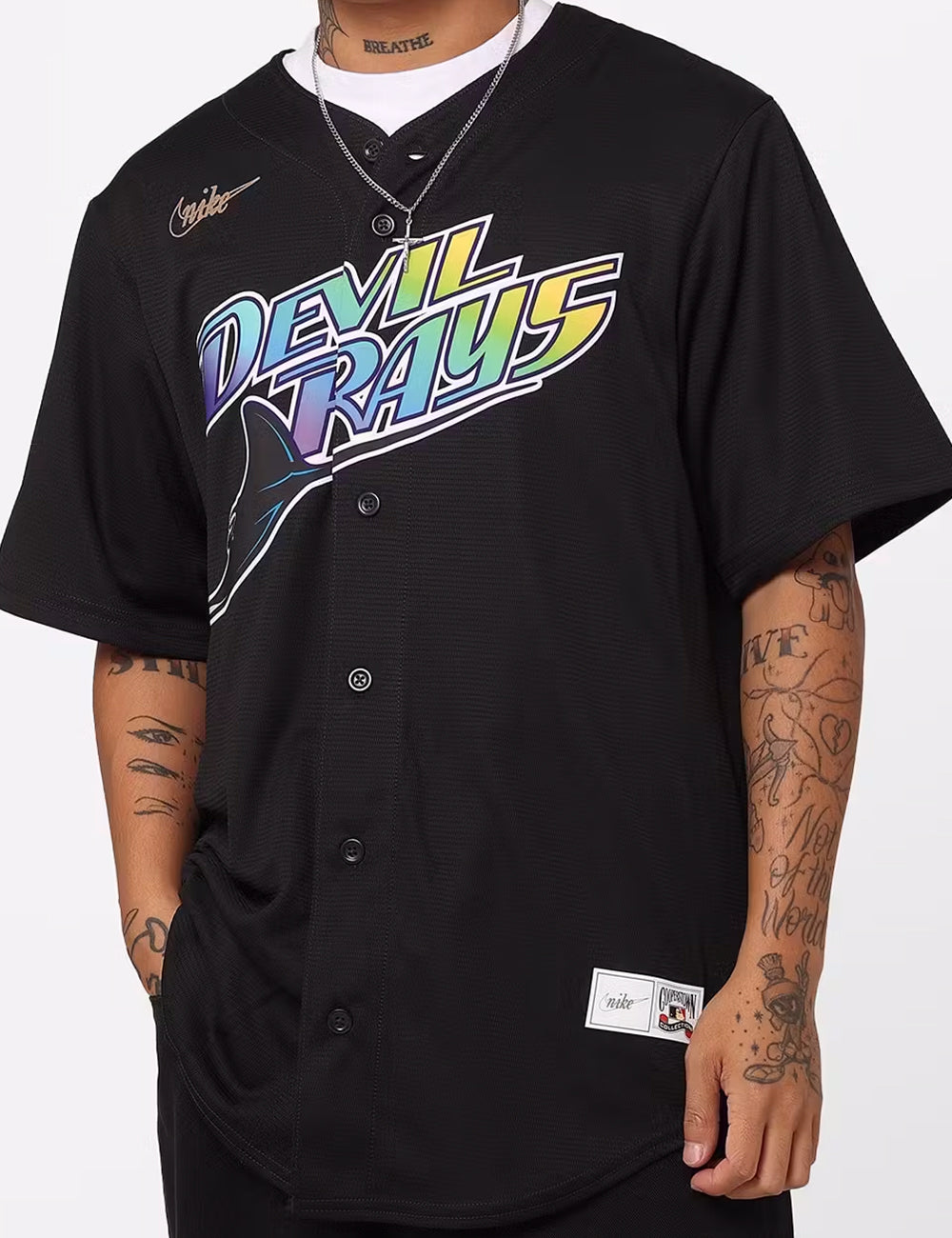 Tampa Bay Rays Nike MLB Cooperstown Replica Jersey - Black