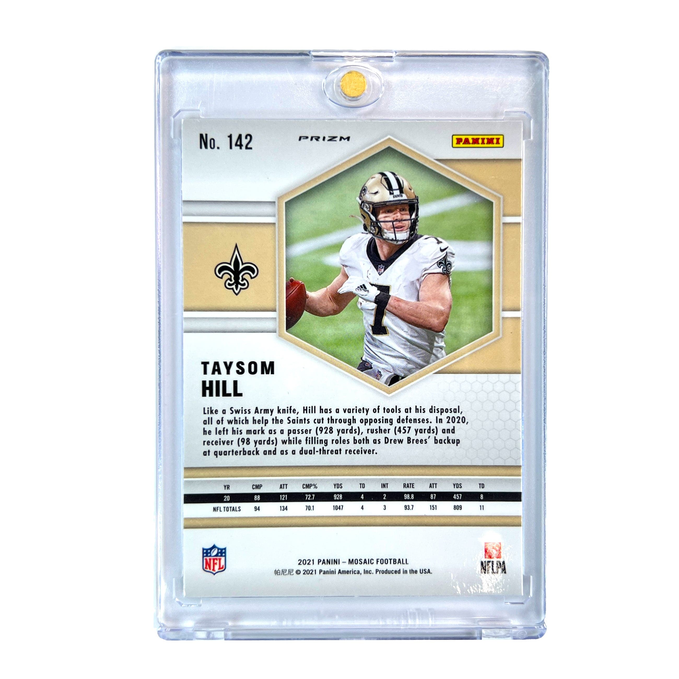 Taysom Hill New Orleans Saints Panini NFL 21 Mosaic Genesis Card