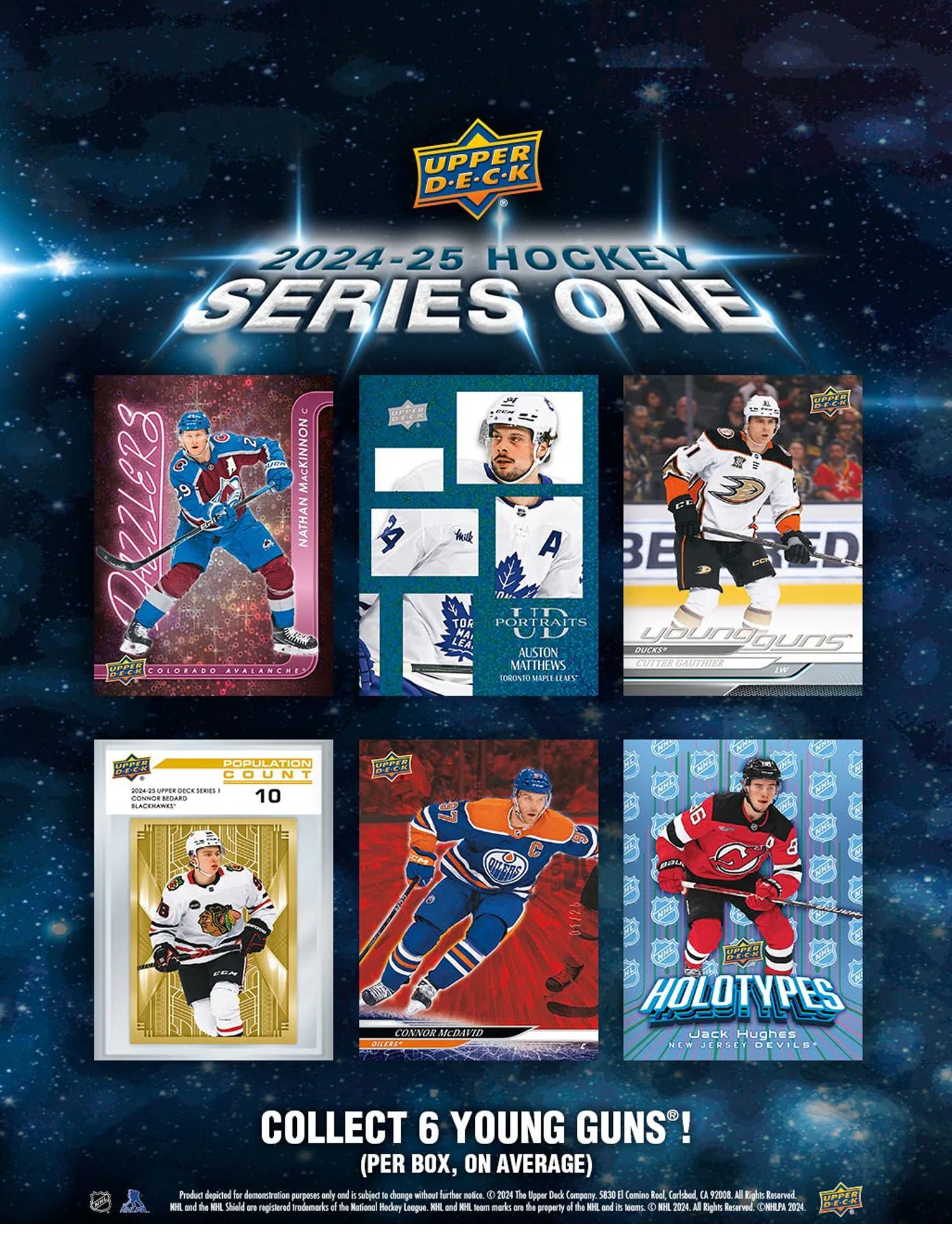 2024-25 Upper Deck NHL Series 1 Hockey Trading Card Tin